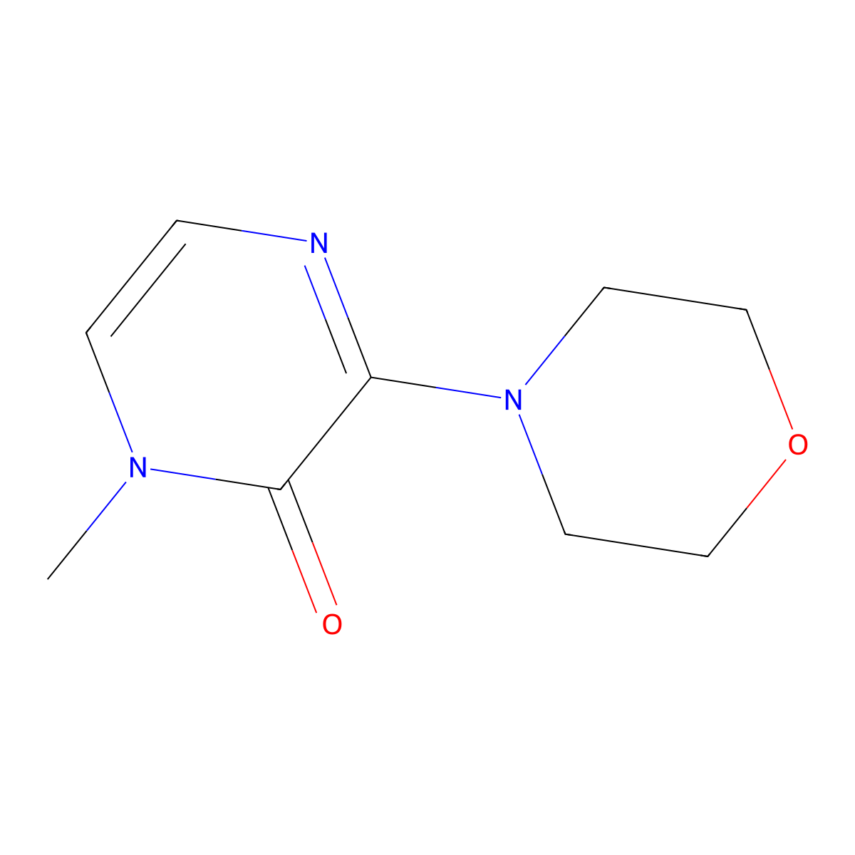 1-methyl-3-morpholinopyrazin-2(1H)-one molecular structure, CAS 1857211-92-7