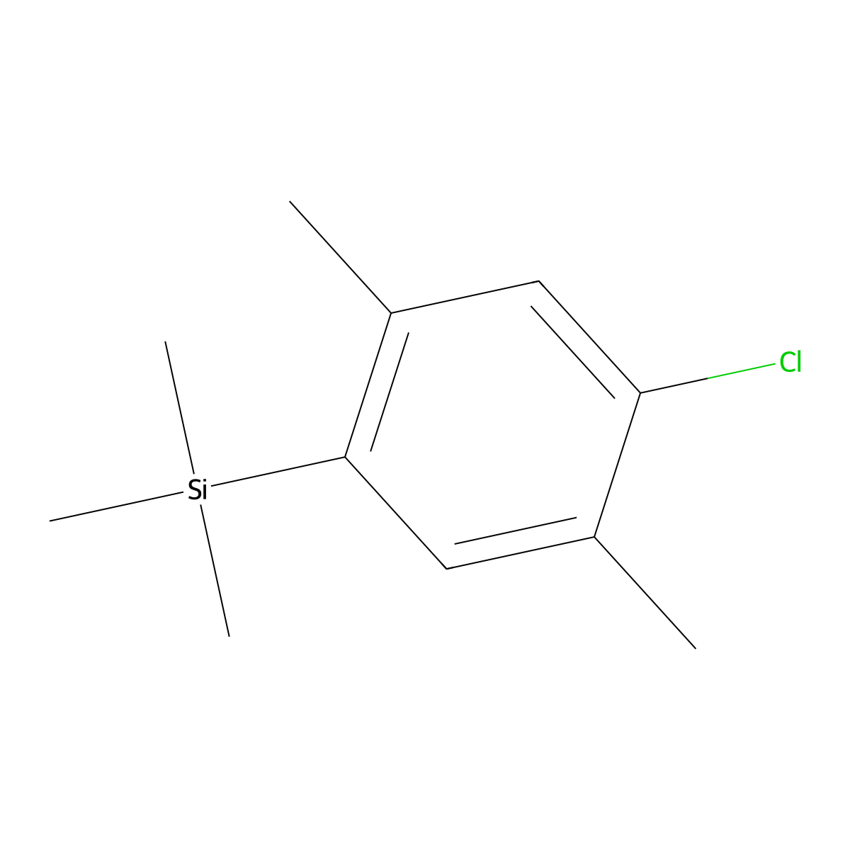 (4-Chloro-2,5-dimethylphenyl)trimethylsilane molecular structure, CAS 1857235-32-5