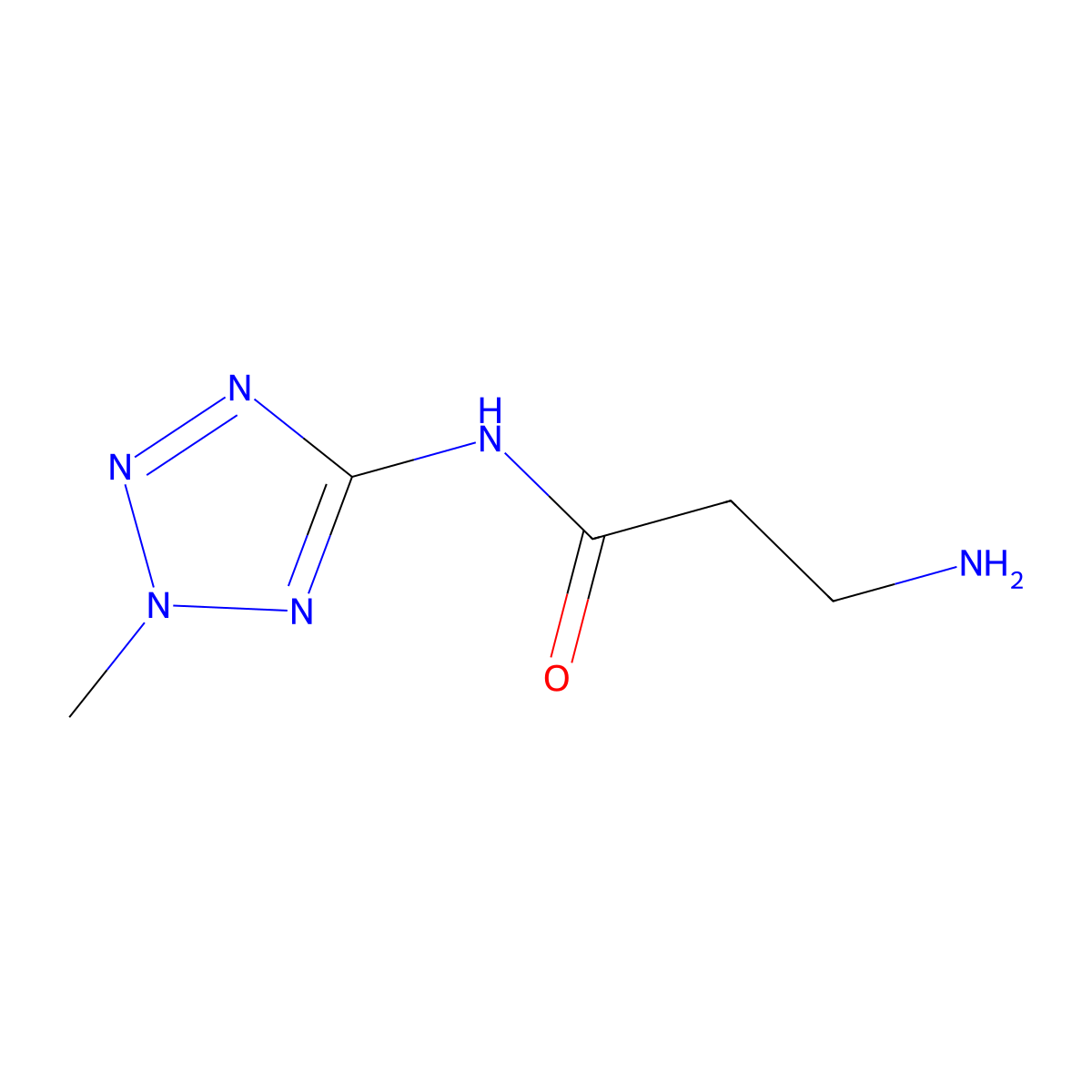 3-amino-N-(2-methyl-2H-1,2,3,4-tetrazol-5-yl)propanamide molecular structure, CAS 1857238-55-1