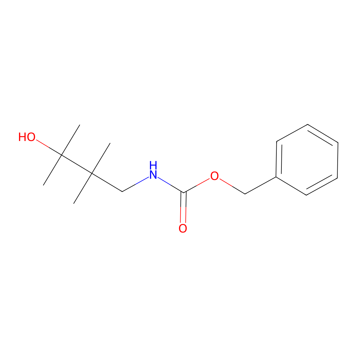 benzyl N-(3-hydroxy-2,2,3-trimethylbutyl)carbamate molecular structure, CAS 1857259-90-5