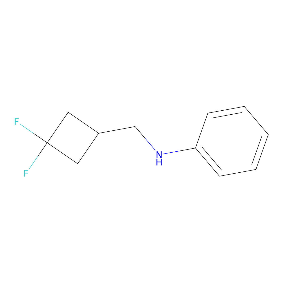 N-[(3,3-Difluorocyclobutyl)methyl]aniline molecular structure, CAS 1857277-33-8