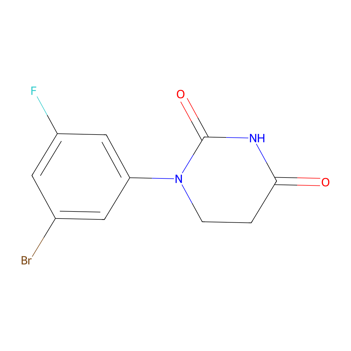1-(3-Bromo-5-fluorophenyl)dihydropyrimidine-2,4(1H,3H)-dione molecular structure, CAS 1857284-05-9