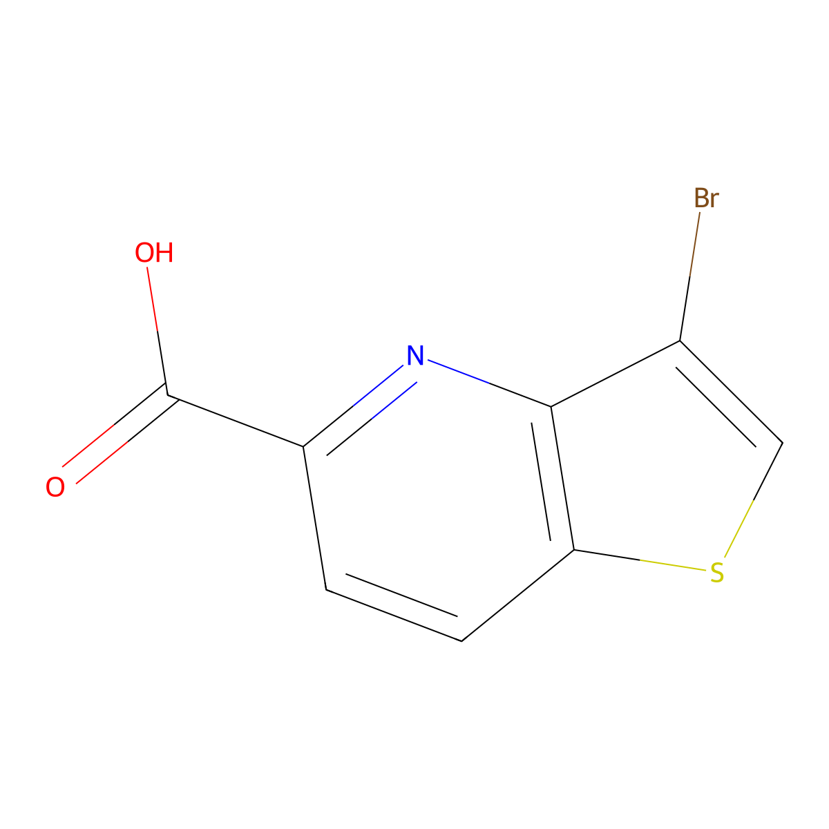 3-Bromothieno[3,2-b]pyridine-5-carboxylic acid molecular structure, CAS 1857323-06-8