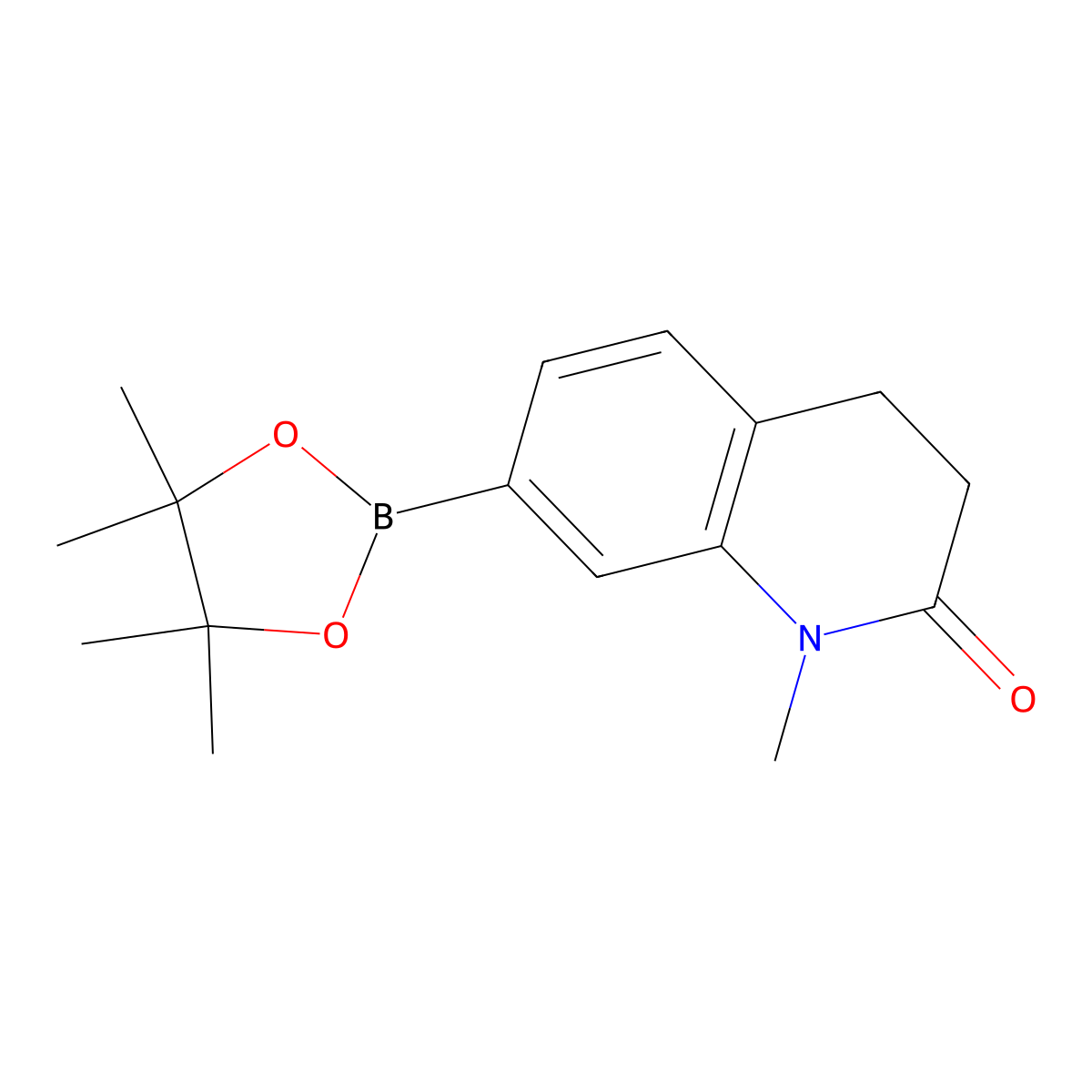 1-Methyl-7-(4,4,5,5-tetramethyl-1,3,2-dioxaborolan-2-yl)-3,4-dihydroquinolin-2(1H)-one molecular structure, CAS 1857348-94-7