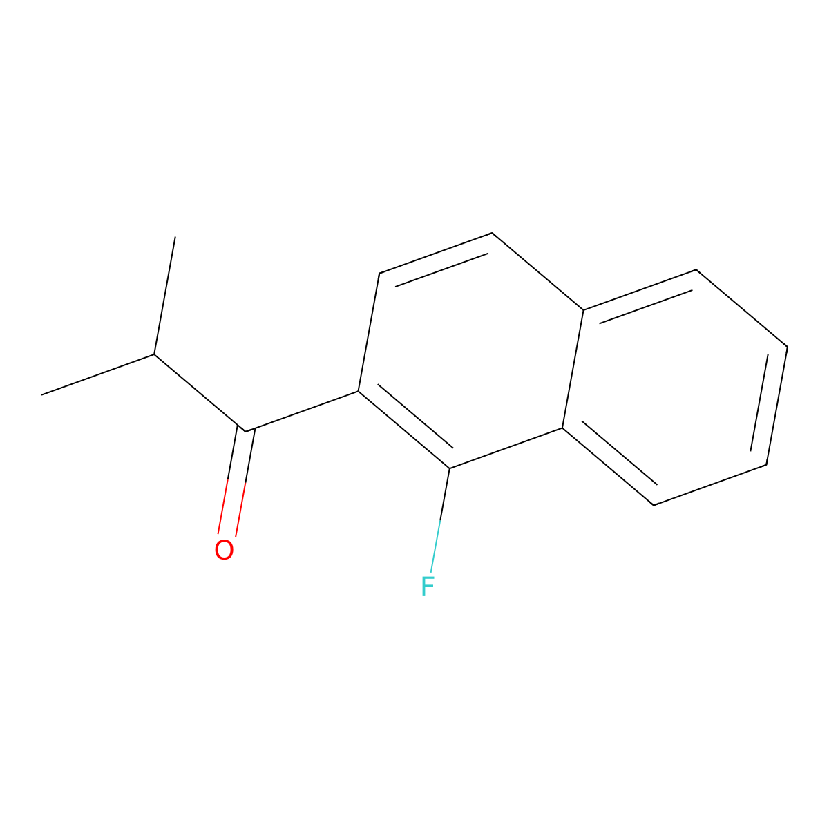 1-(1-Fluoro-2-naphthalenyl)-2-methyl-1-propanone molecular structure, CAS 1857367-53-3
