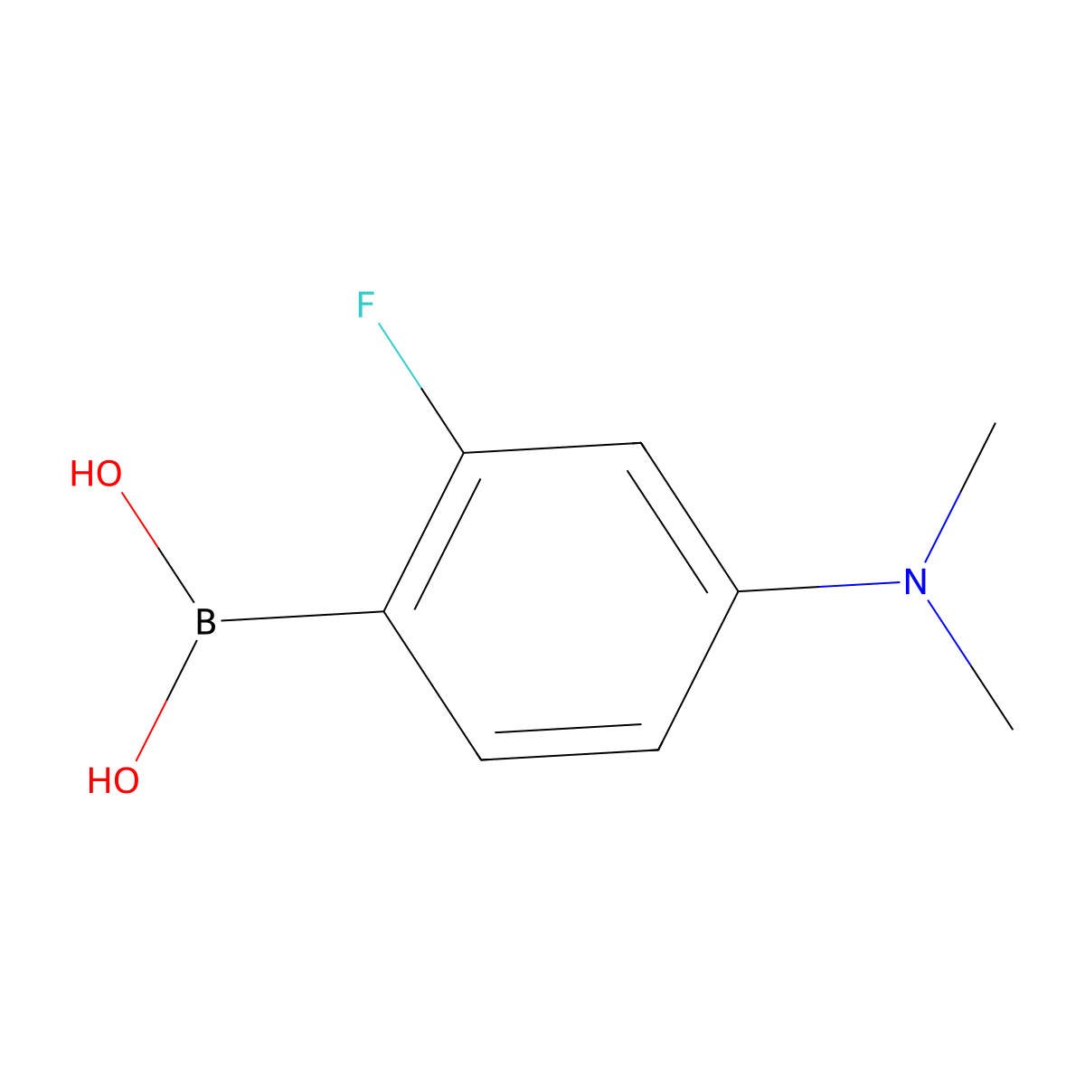 (4-(Dimethylamino)-2-fluorophenyl)boronic acid molecular structure, CAS 1857375-62-2