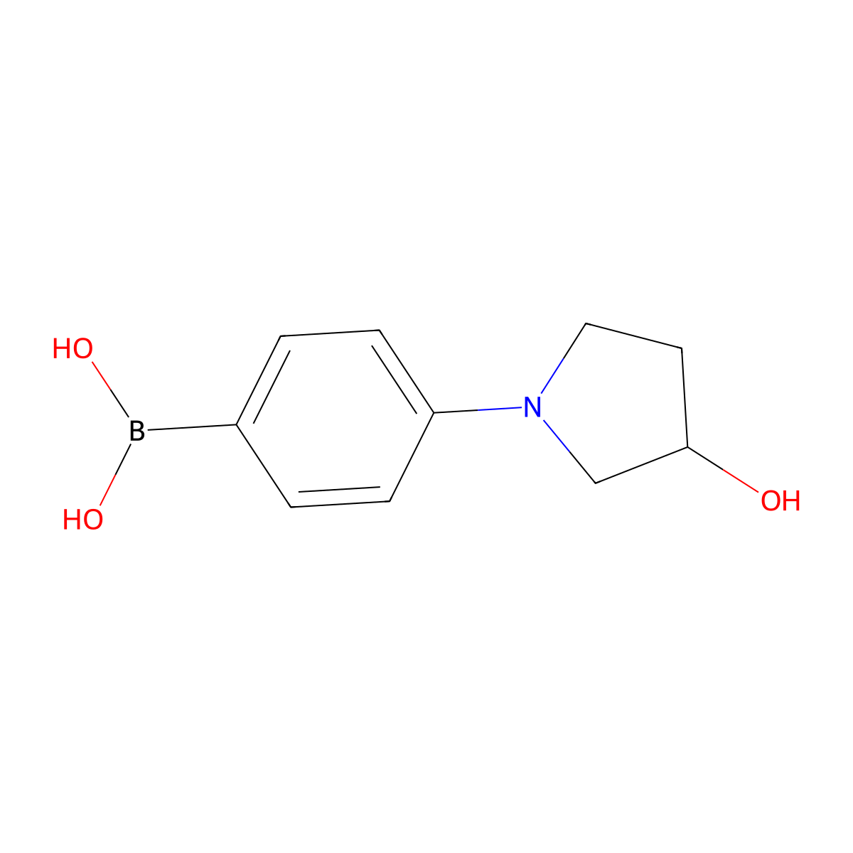 [4-(3-Hydroxypyrrolidin-1-yl)phenyl]boronic acid molecular structure, CAS 1857375-83-7