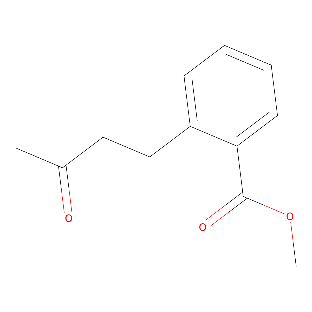 Methyl 2-(3-oxobutyl)benzoate molecular structure, CAS 185738-24-3