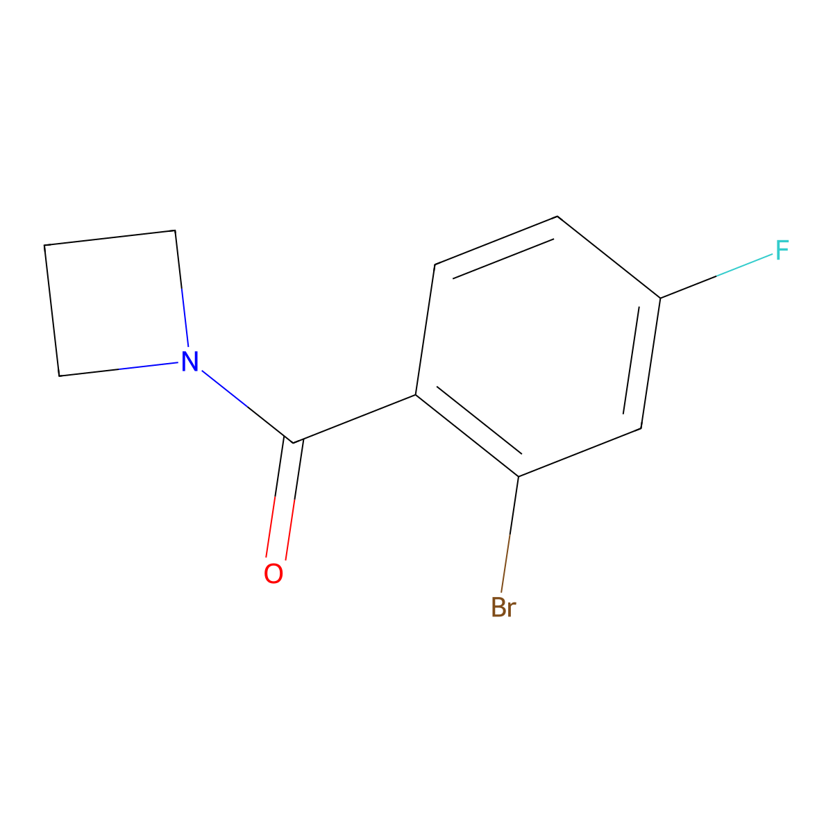 1-(2-Bromo-4-fluorobenzoyl)azetidine molecular structure, CAS 1857447-37-0