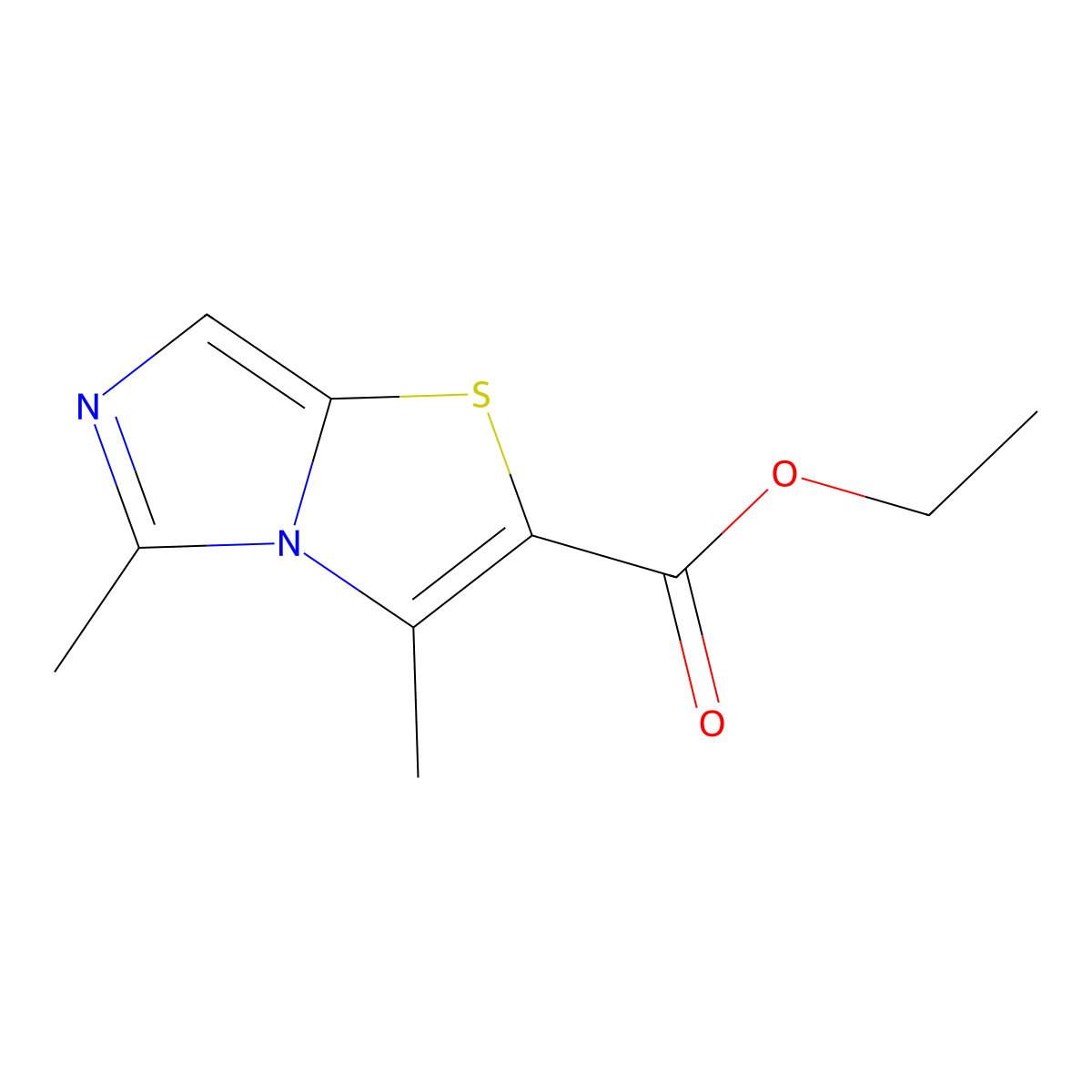 Ethyl 3,5-dimethylimidazo[5,1-b][1,3]thiazole-2-carboxylate molecular structure, CAS 185748-11-2
