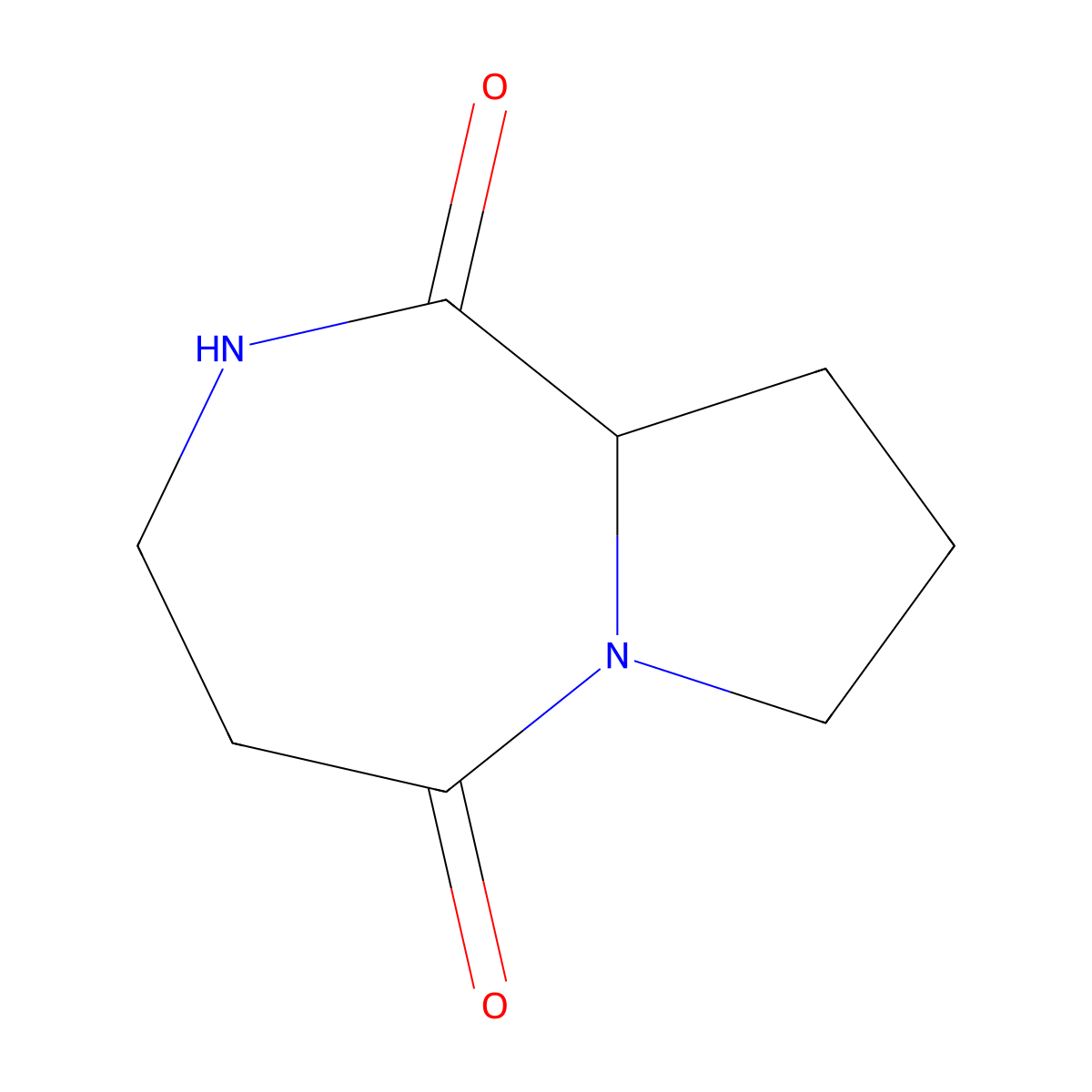 octahydro-1H-pyrrolo[1,2-a][1,4]diazepine-1,5-dione molecular structure, CAS 185757-16-8