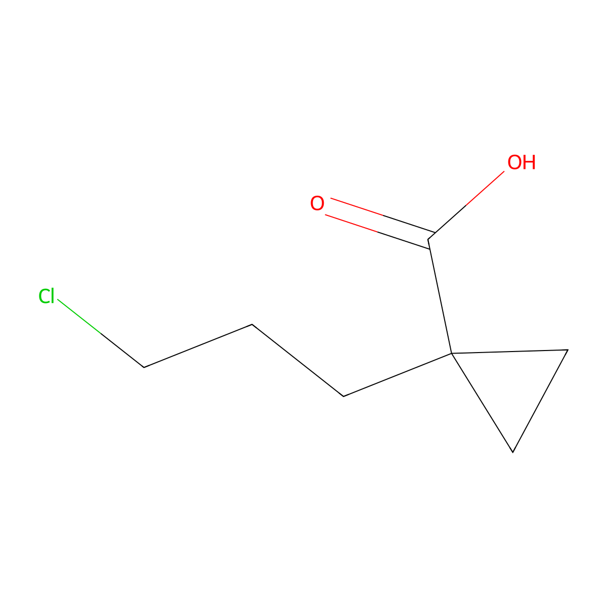 1-(3-Chloropropyl)cyclopropane-1-carboxylic acid molecular structure, CAS 1857641-31-6
