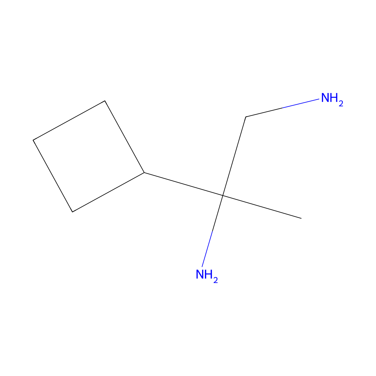 2-Cyclobutylpropane-1,2-diamine molecular structure, CAS 1857771-56-2