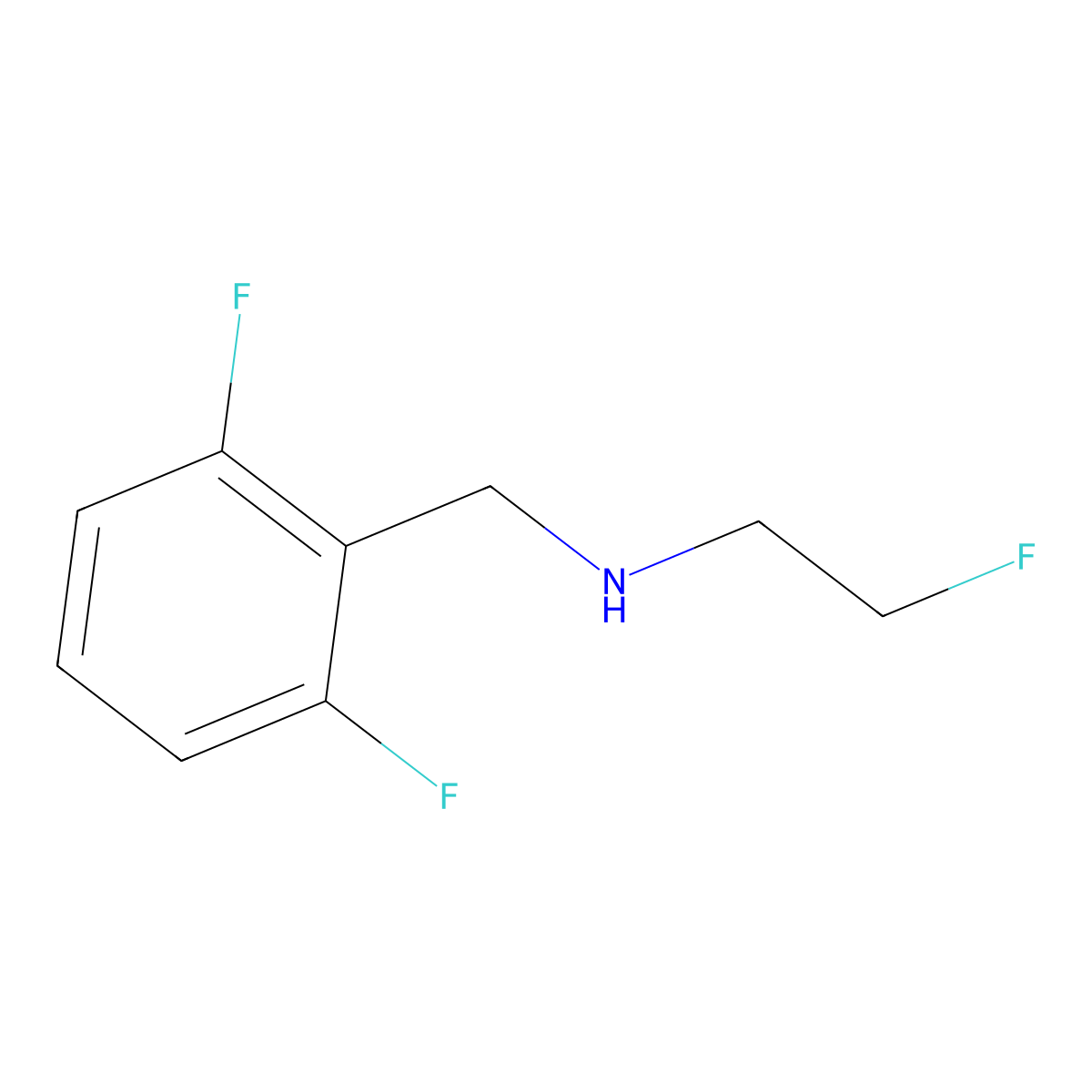 [(2,6-Difluorophenyl)methyl](2-fluoroethyl)amine molecular structure, CAS 1857839-73-6