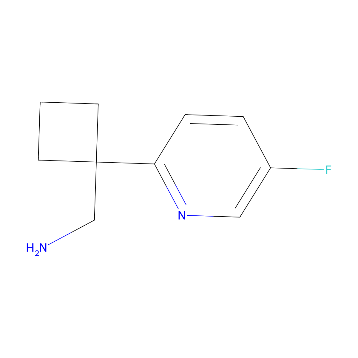 (1-(5-Fluoropyridin-2-yl)cyclobutyl)methanamine molecular structure, CAS 1857841-31-6