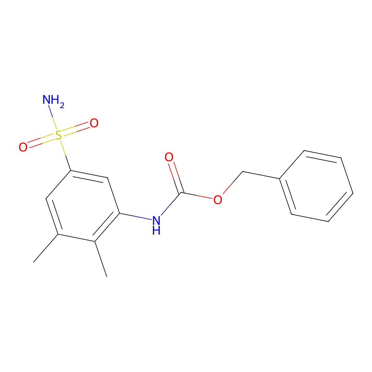 benzyl N-(2,3-dimethyl-5-sulfamoylphenyl)carbamate molecular structure, CAS 1857875-09-2