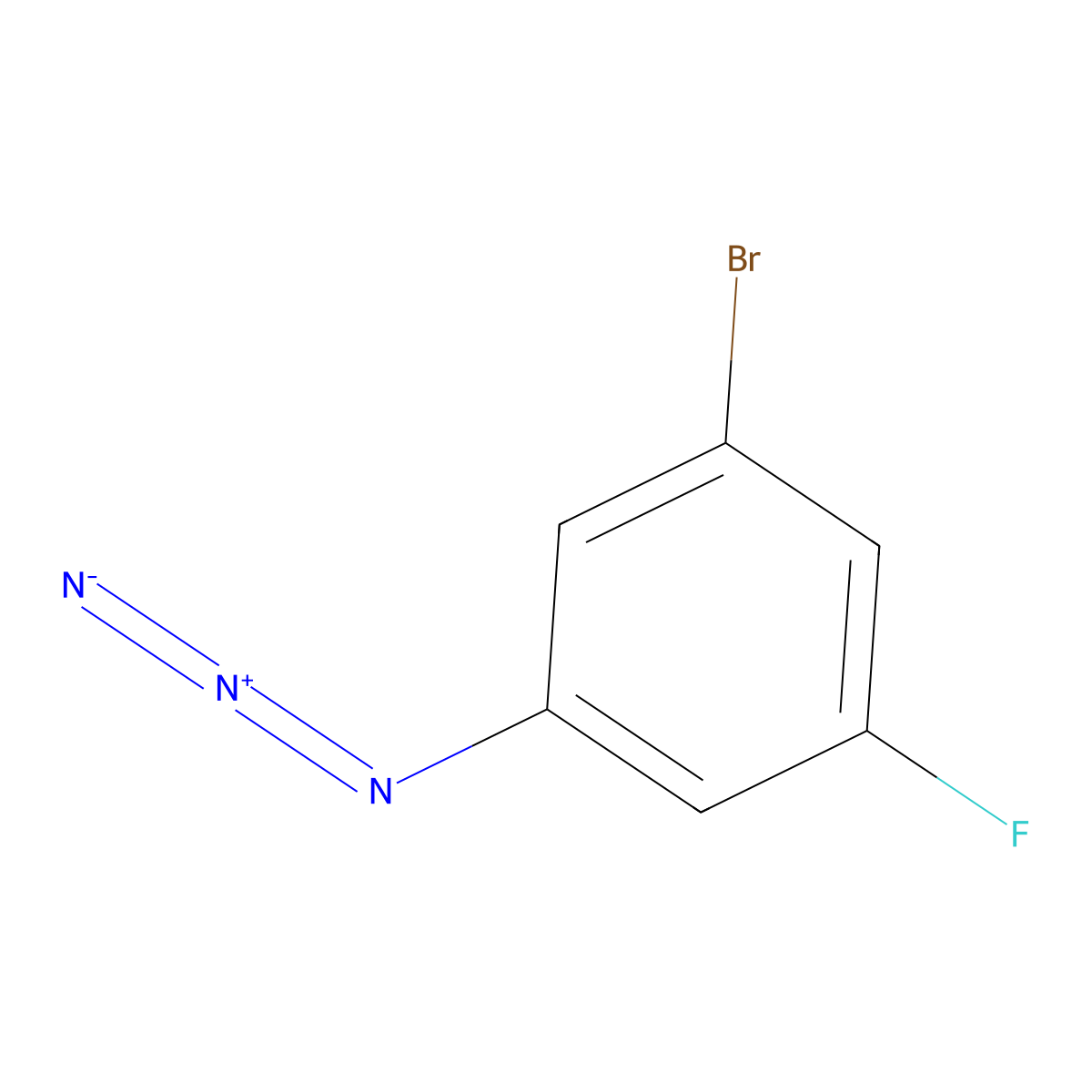 1-Azido-3-bromo-5-fluorobenzene molecular structure, CAS 1857879-51-6