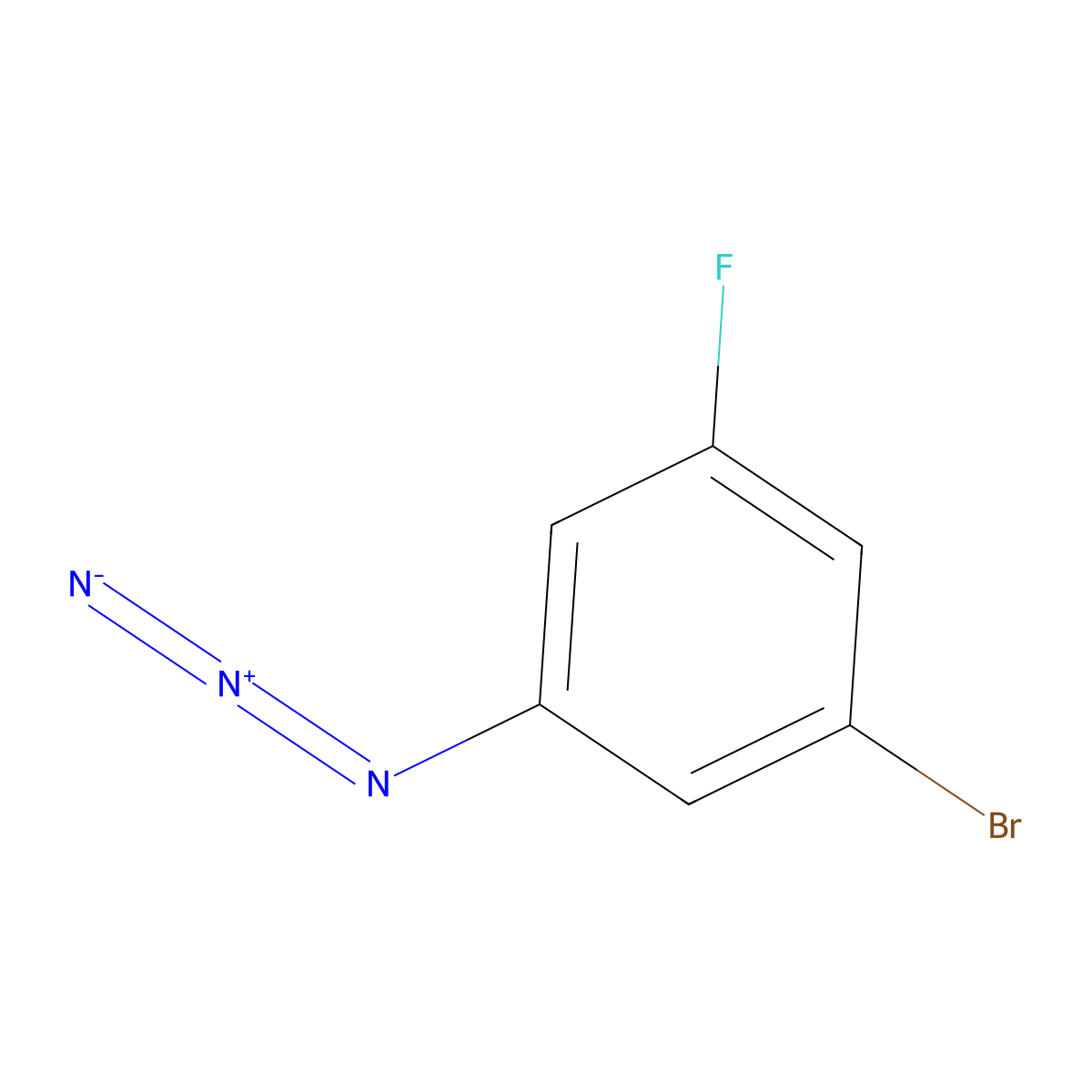 1-Azido-3-bromo-5-fluorobenzene molecular structure, CAS 1857879-51-6