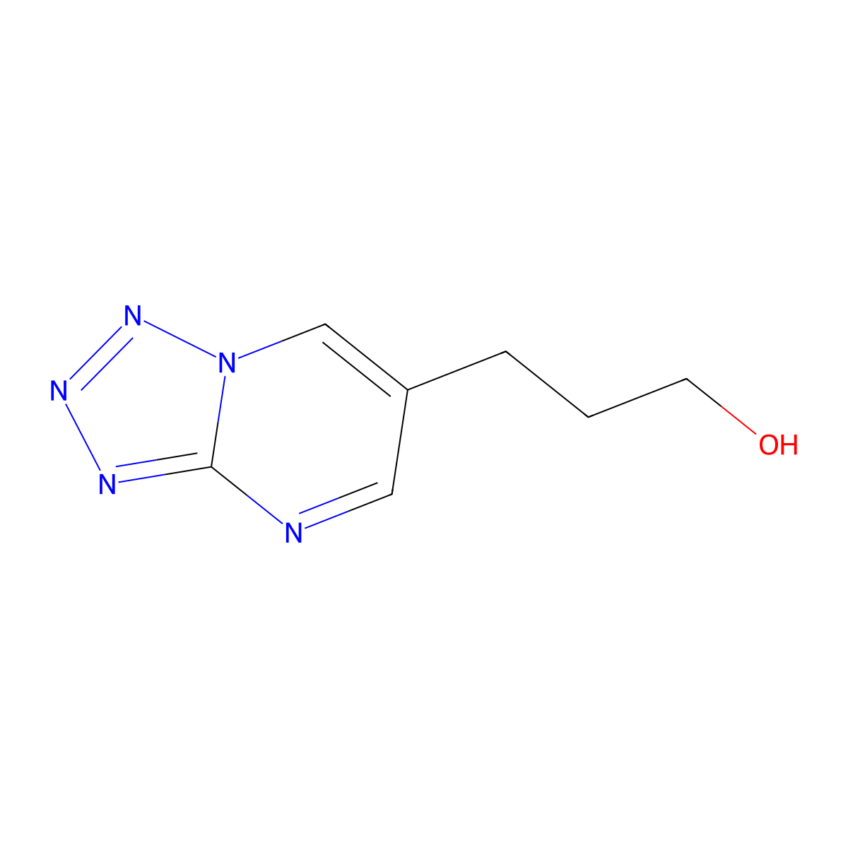 3-{[1,2,3,4]Tetrazolo[1,5-a]pyrimidin-6-yl}propan-1-ol molecular structure, CAS 1857880-29-5