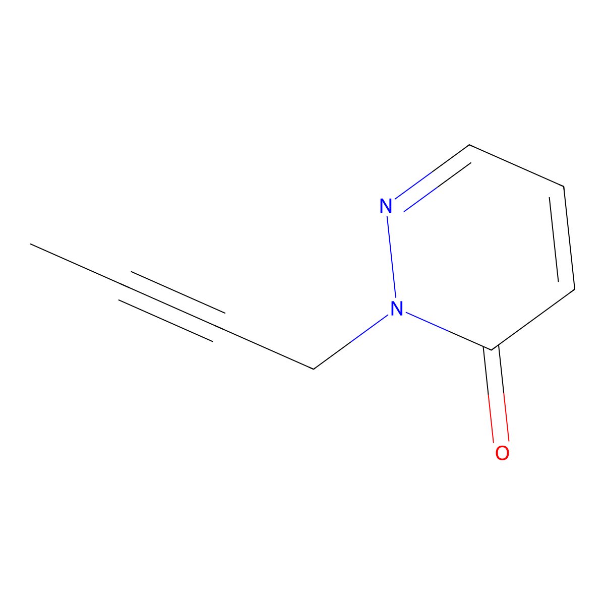 2-(But-2-yn-1-yl)-2,3-dihydropyridazin-3-one molecular structure, CAS 1857903-01-5