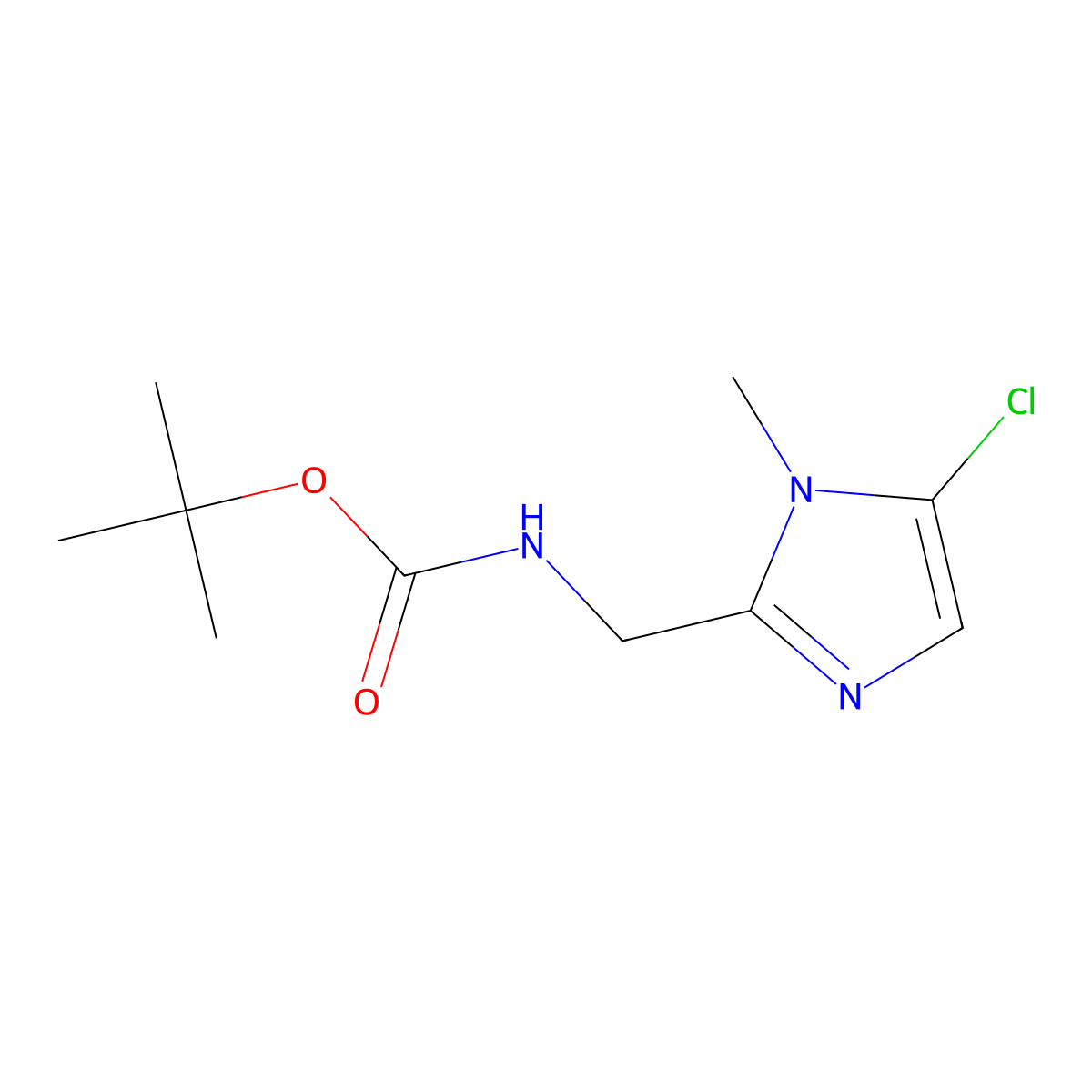 tert-butyl N-[(5-chloro-1-methyl-1H-imidazol-2-yl)methyl]carbamate molecular structure, CAS 1857949-17-7