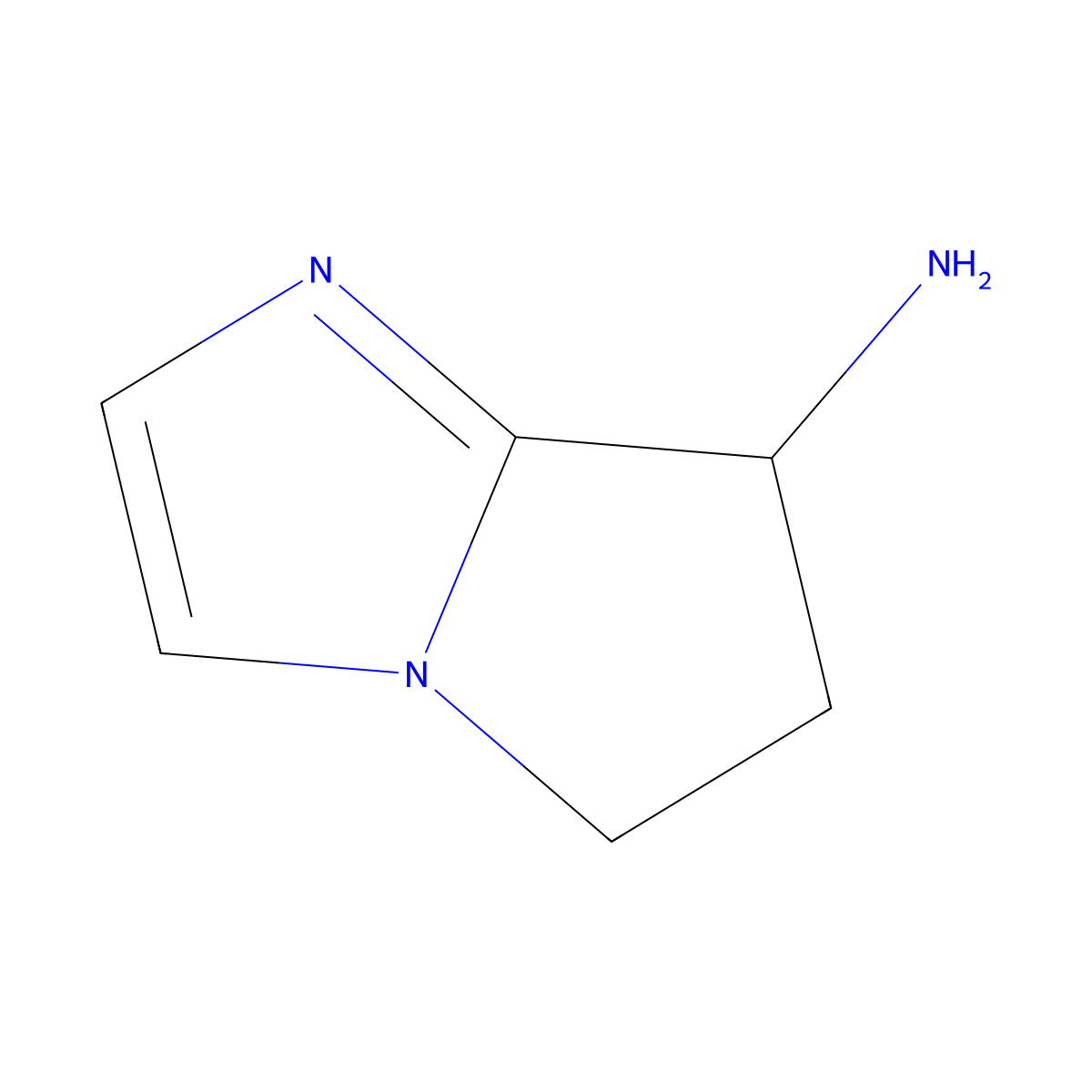 5H,6H,7H-pyrrolo(1,2-a)imidazol-7-amine molecular structure, CAS 185796-64-9
