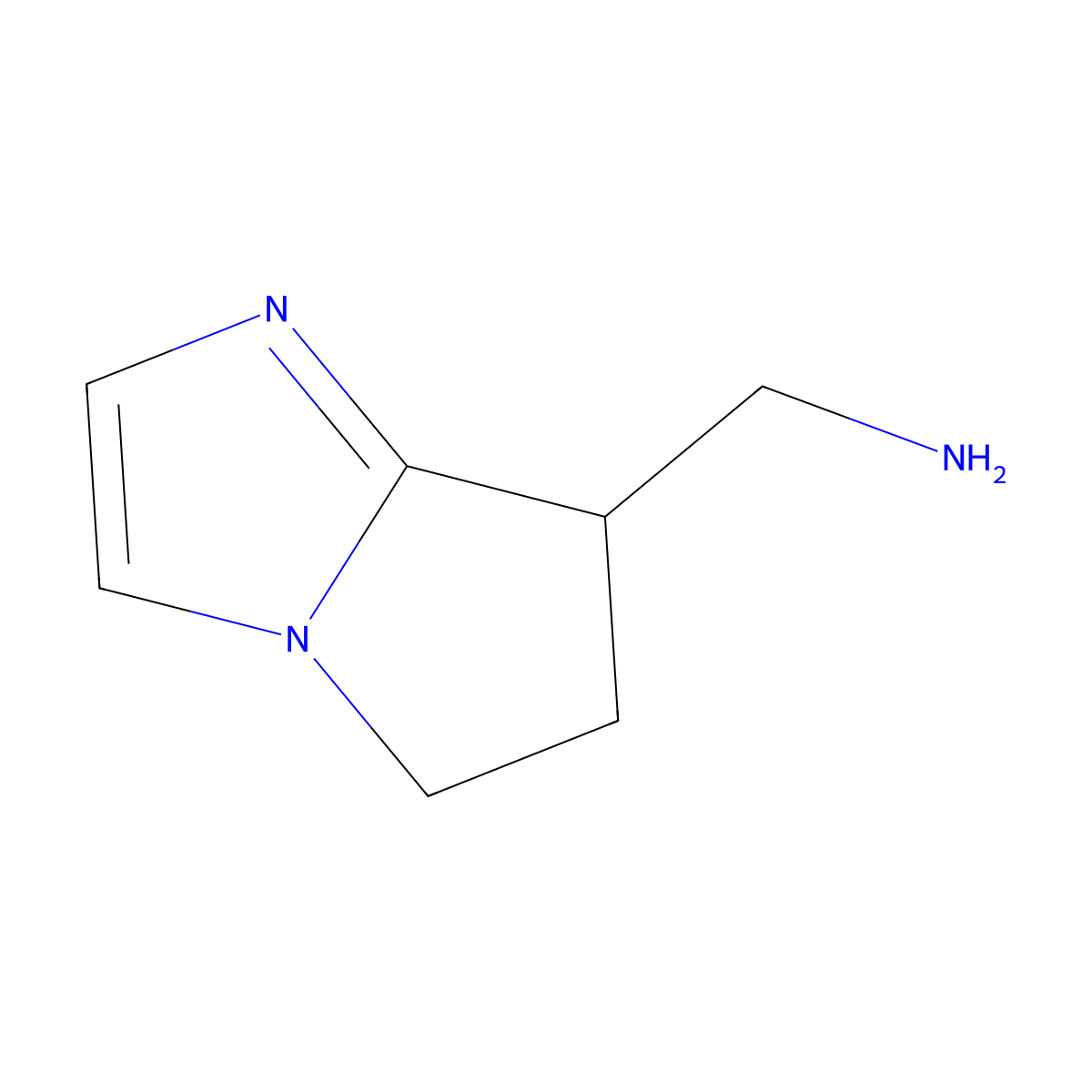 (6,7-Dihydro-5H-pyrrolo[1,2-a]imidazol-7-yl)methanamine molecular structure, CAS 185797-45-9