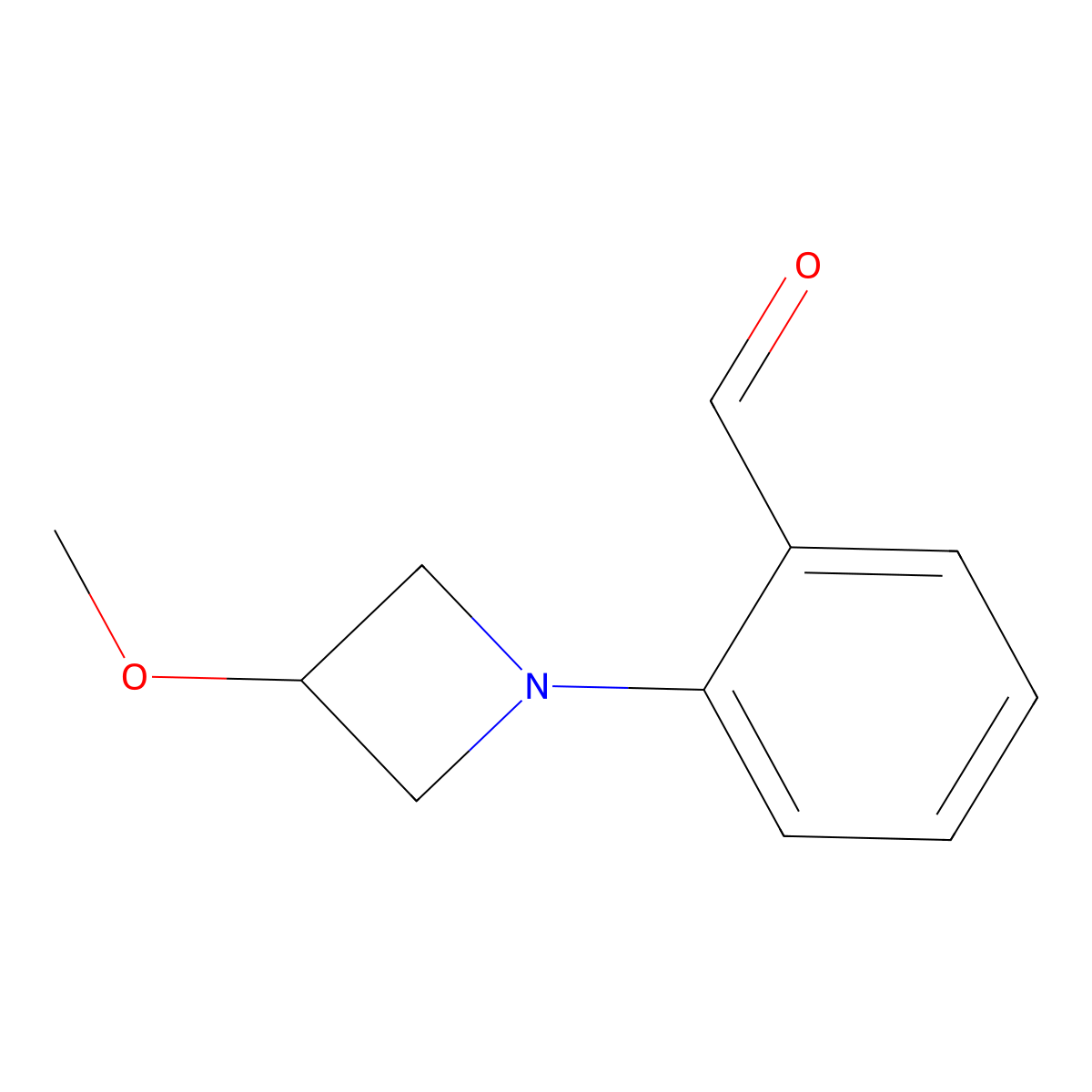2-(3-Methoxyazetidin-1-yl)benzaldehyde molecular structure, CAS 1857973-35-3