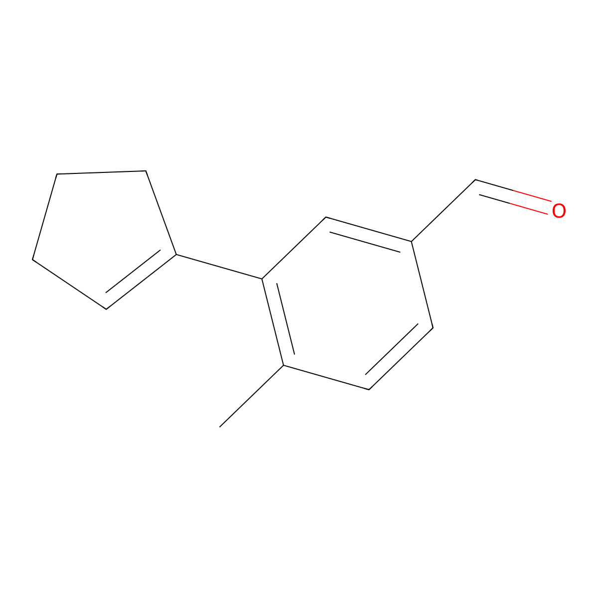 3-(1-Cyclopenten-1-yl)-4-methylbenzaldehyde molecular structure, CAS 1857980-75-6