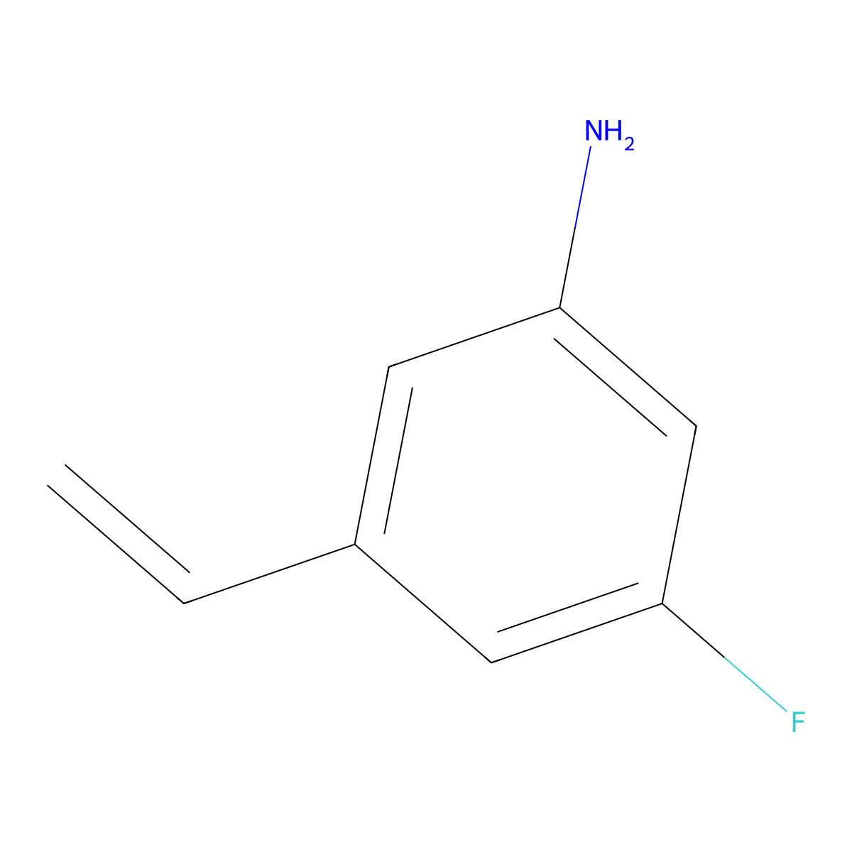 3-Ethenyl-5-fluoroaniline molecular structure, CAS 1857980-95-0