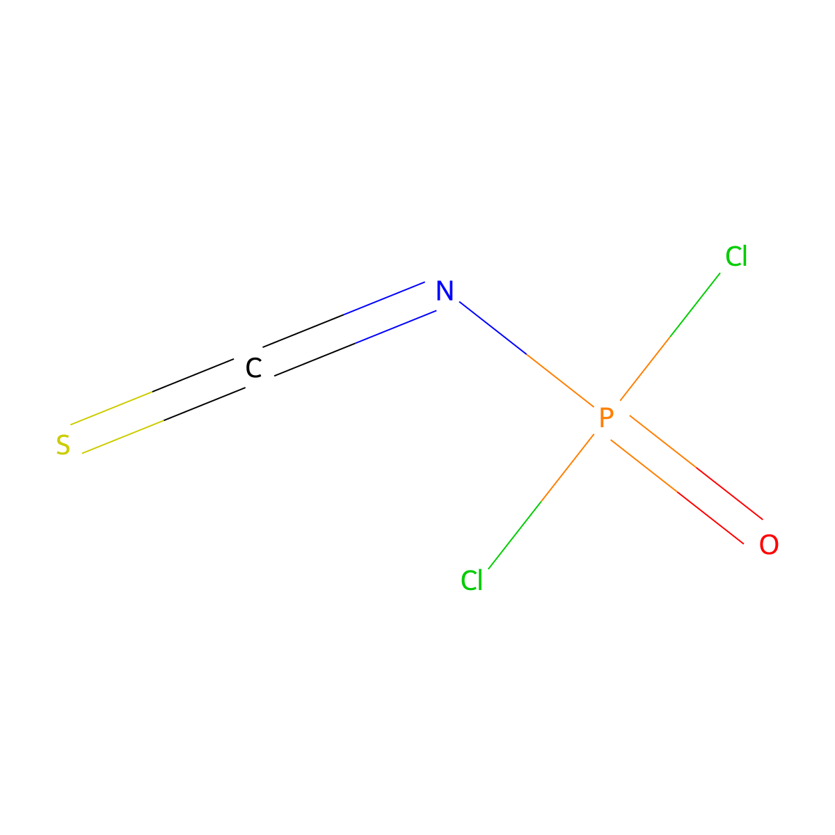 Dichloroisothiocyanatophosphine molecular structure, CAS 1858-38-4