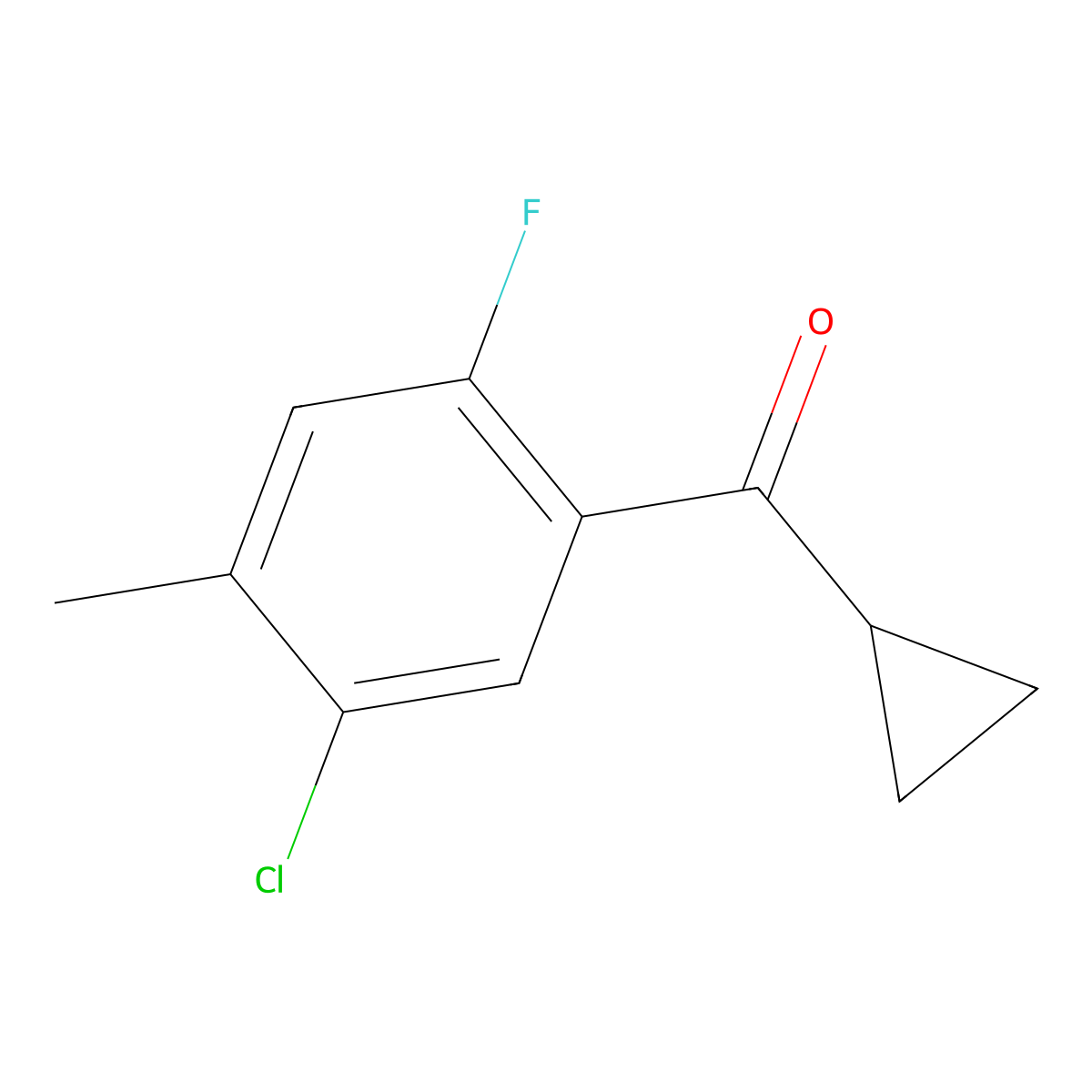 (5-Chloro-2-fluoro-4-methylphenyl)cyclopropylmethanone molecular structure, CAS 1858043-68-1