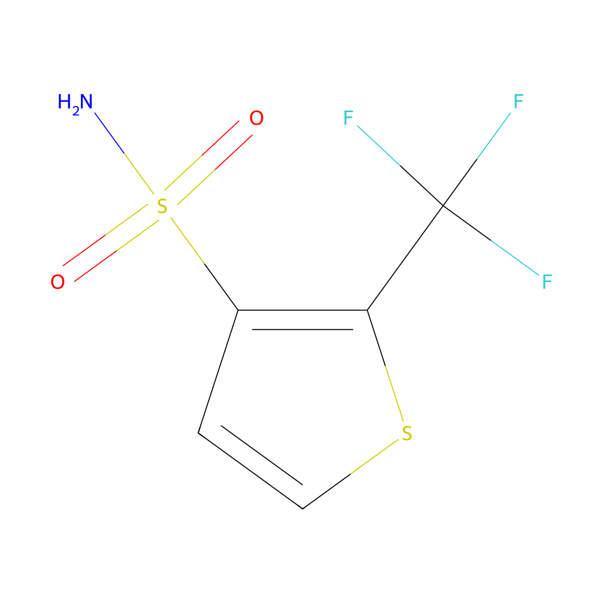 2-(Trifluoromethyl)thiophene-3-sulfonamide molecular structure, CAS 1858051-78-1