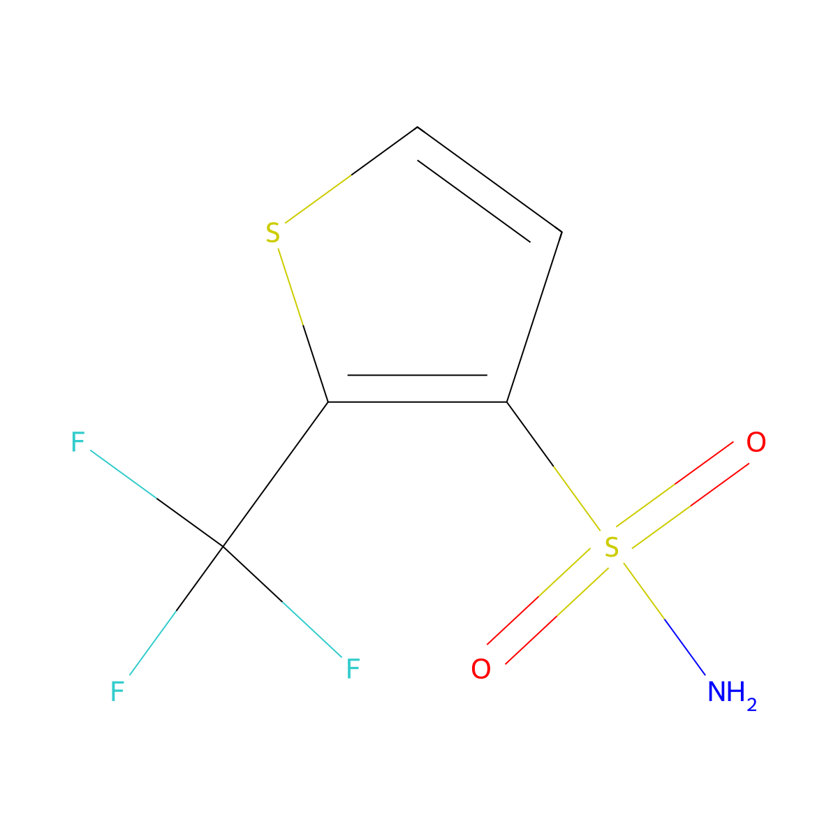 2-(Trifluoromethyl)thiophene-3-sulfonamide molecular structure, CAS 1858051-78-1