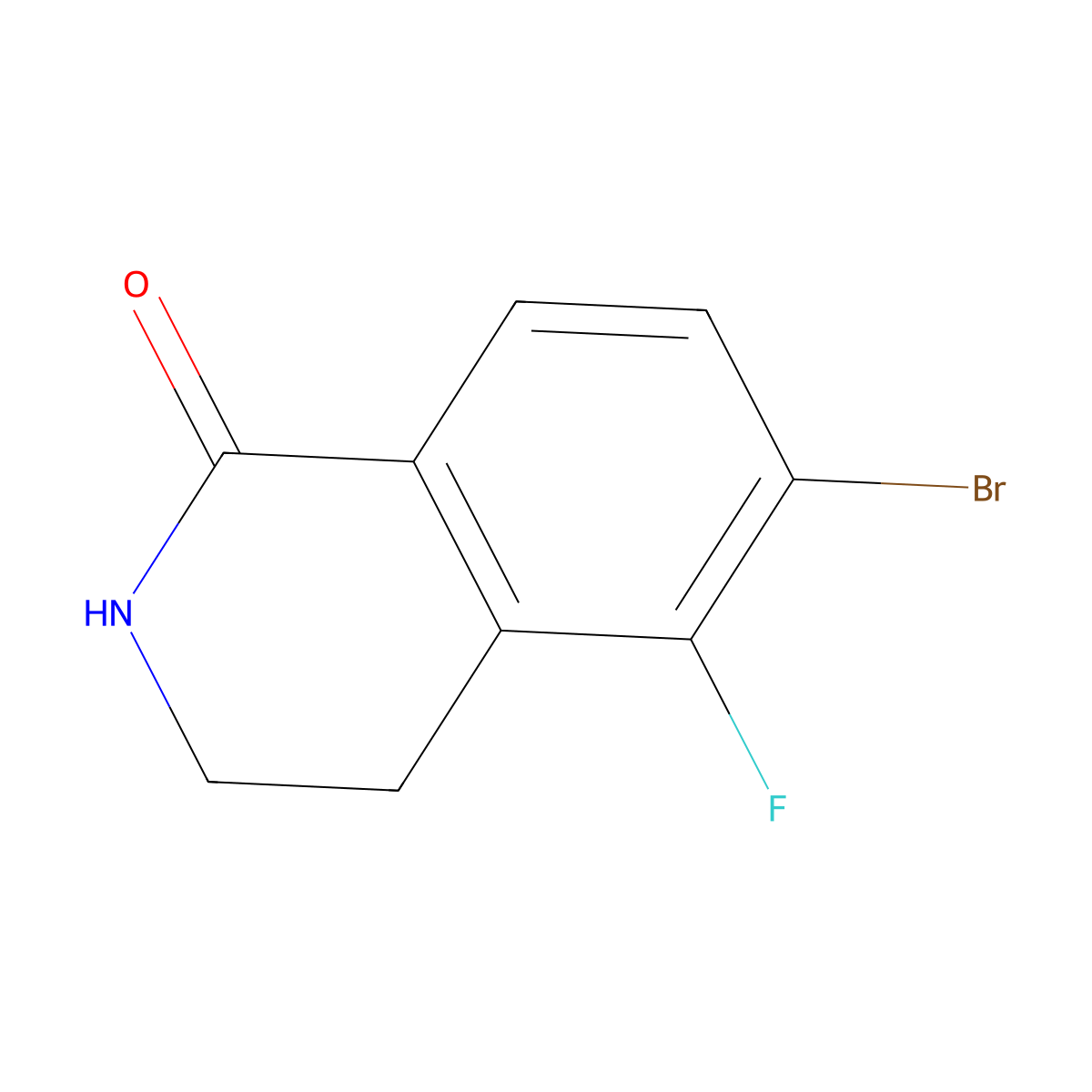 6-Bromo-5-fluoro-1,2,3,4-tetrahydroisoquinolin-1-one molecular structure, CAS 1858060-15-7