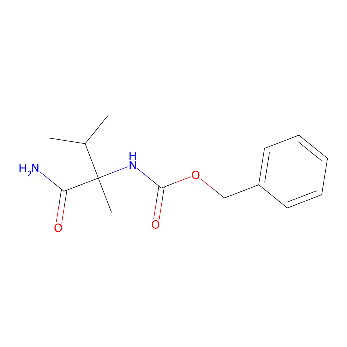 benzyl N-(1-carbamoyl-1,2-dimethylpropyl)carbamate molecular structure, CAS 1858091-32-3