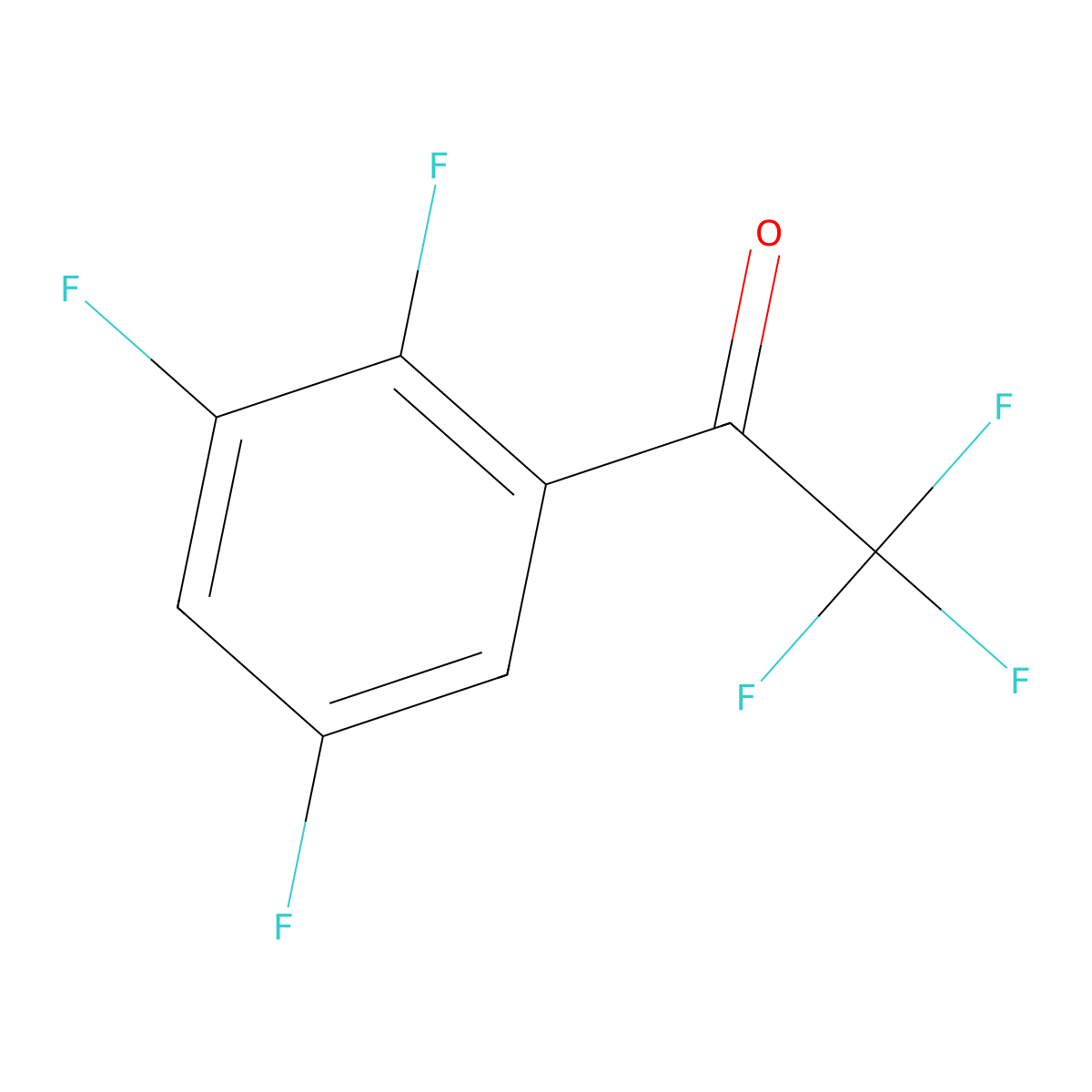 2,2,2-Trifluoro-1-(2,3,5-trifluorophenyl)ethanone molecular structure, CAS 1858104-15-0