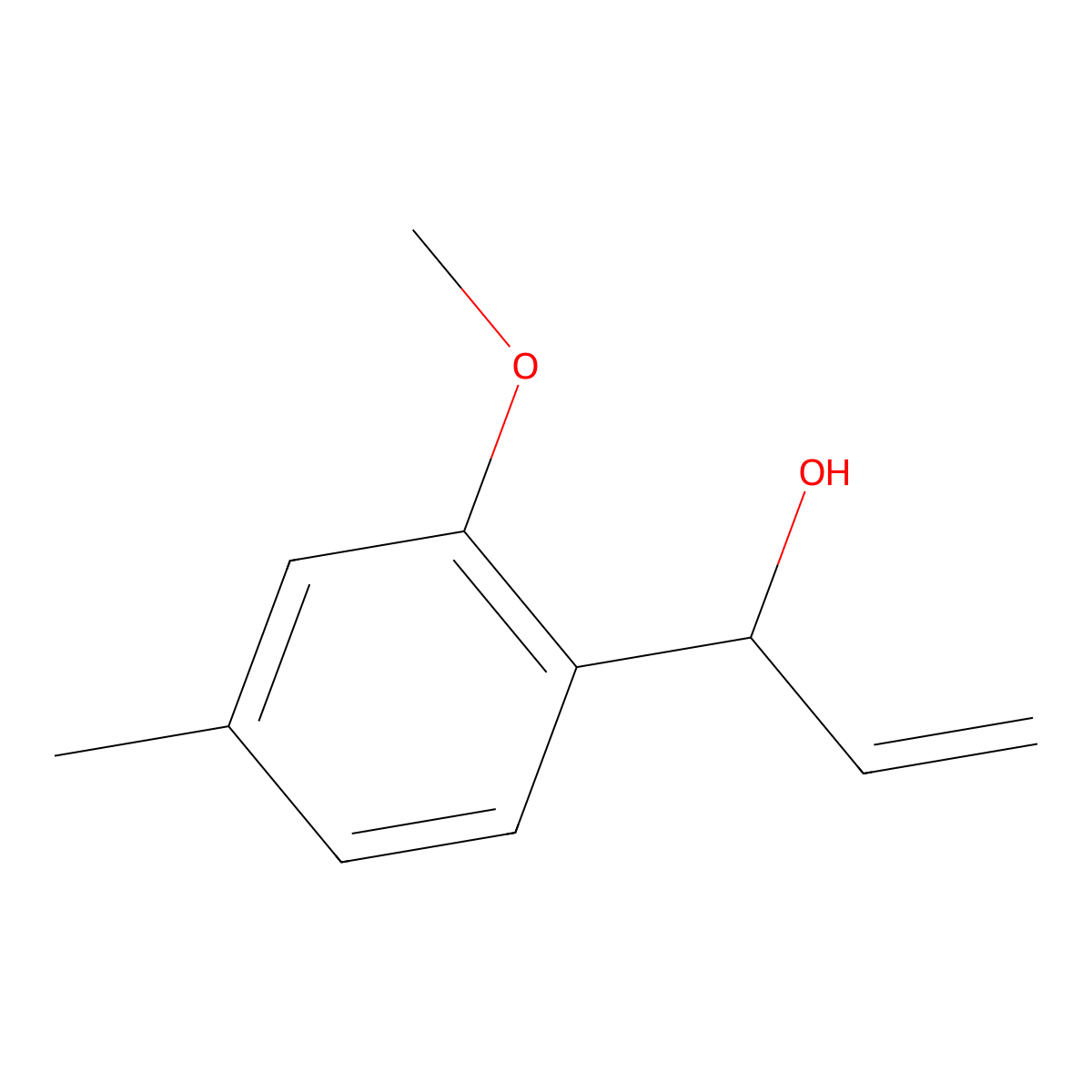 1-(2-Methoxy-4-methylphenyl)prop-2-en-1-ol molecular structure, CAS 1858166-00-3