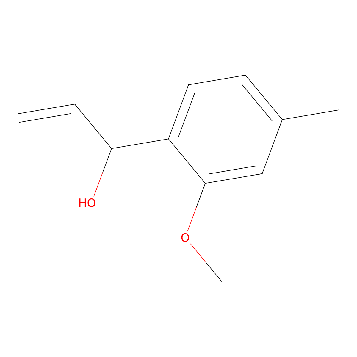 1-(2-Methoxy-4-methylphenyl)prop-2-en-1-ol molecular structure, CAS 1858166-00-3