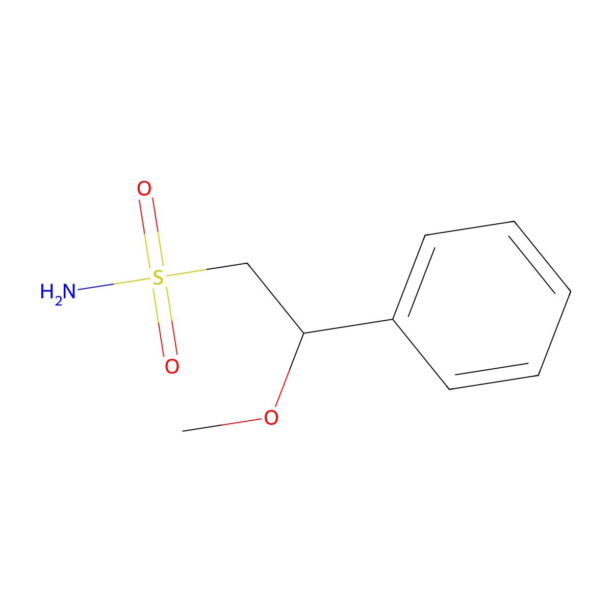 2-Methoxy-2-phenylethane-1-sulfonamide molecular structure, CAS 1858169-43-3