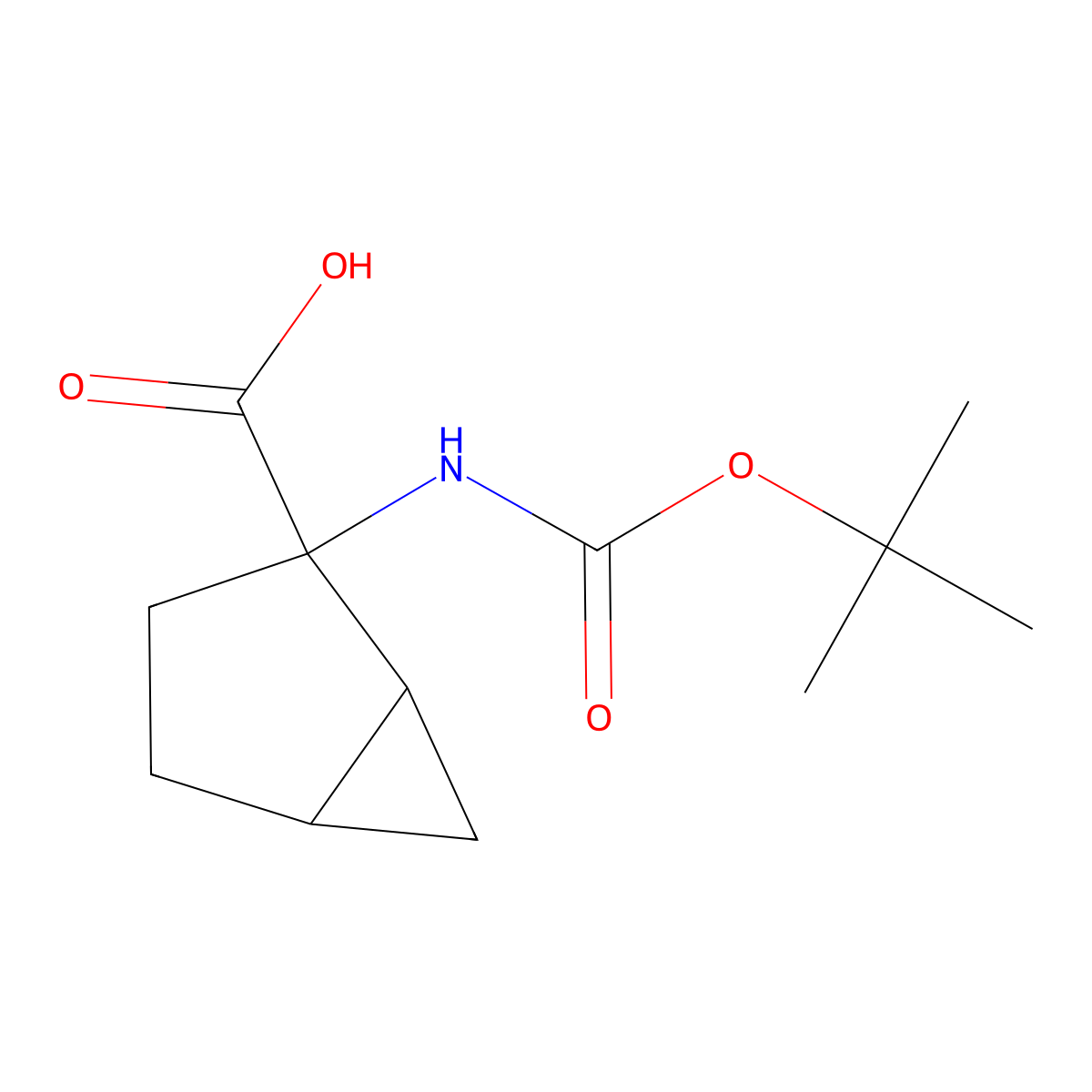 2-{[(Tert-butoxy)carbonyl]amino}bicyclo[3.1.0]hexane-2-carboxylic acid molecular structure, CAS 1858178-01-4