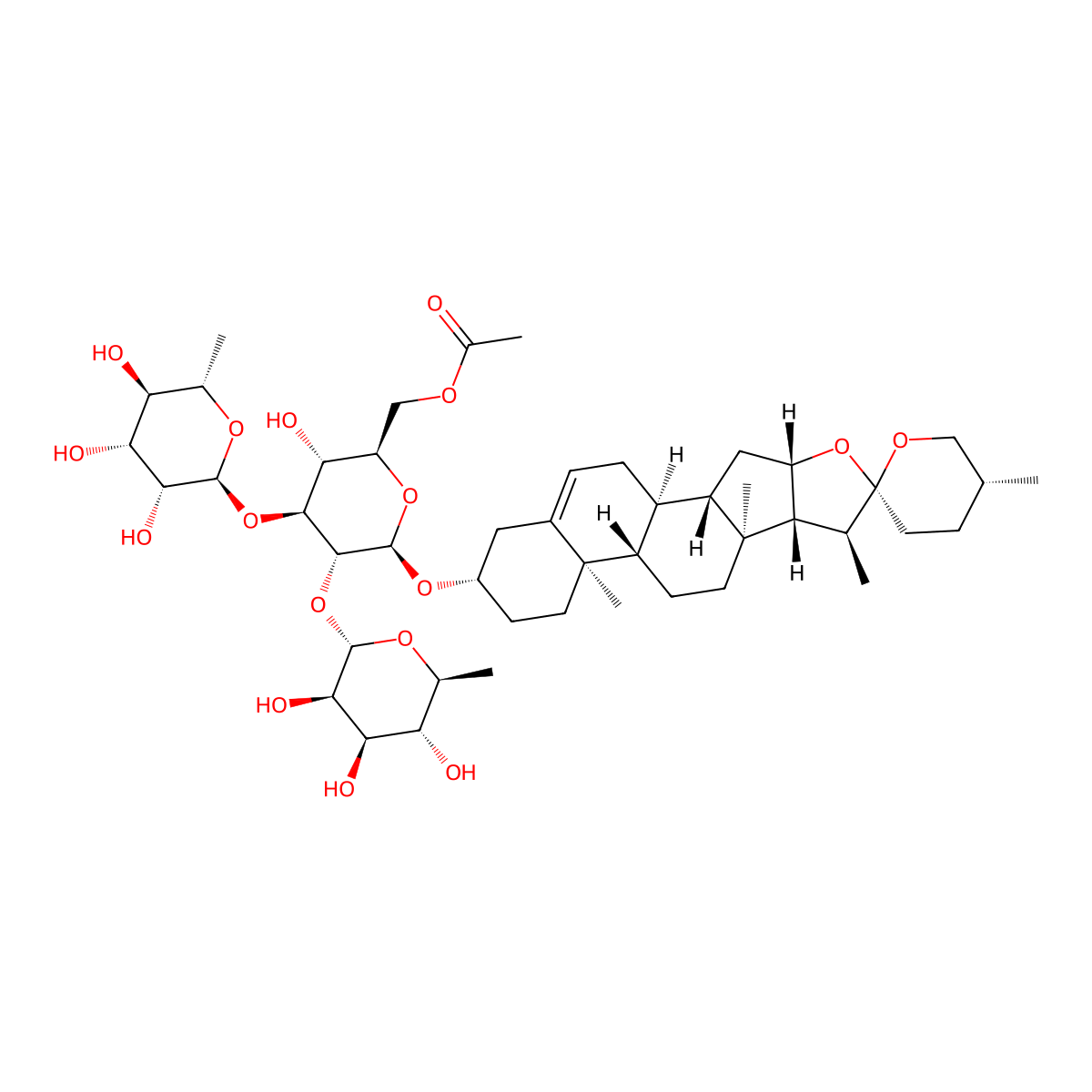 Taccaoside E molecular structure, CAS 1858199-00-4