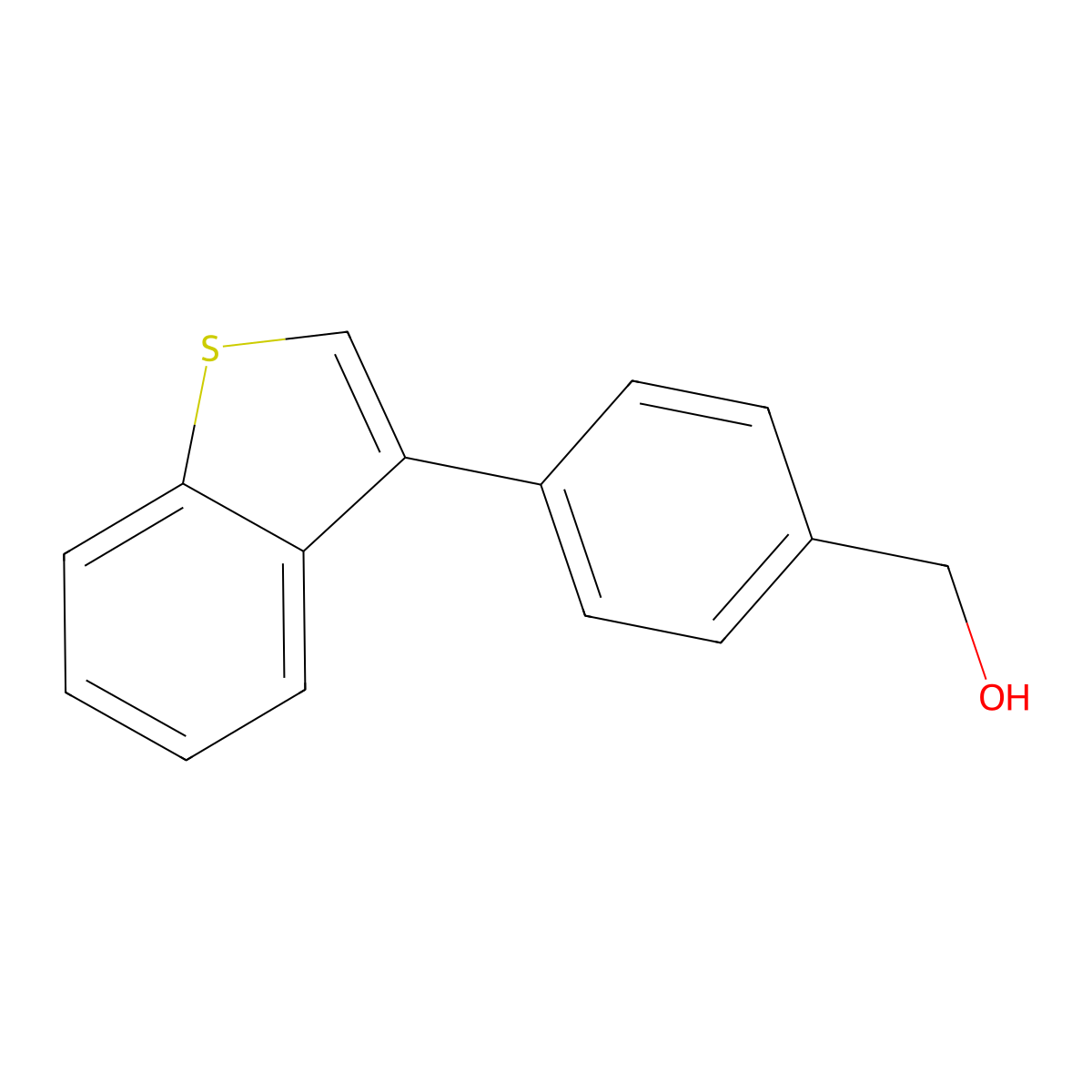 [4-(1-Benzothiophen-3-yl)phenyl]methanol molecular structure, CAS 1858202-49-9