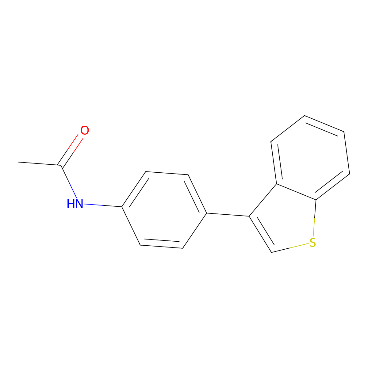 N-[4-(1-benzothiophen-3-yl)phenyl]acetamide molecular structure, CAS 1858202-54-6