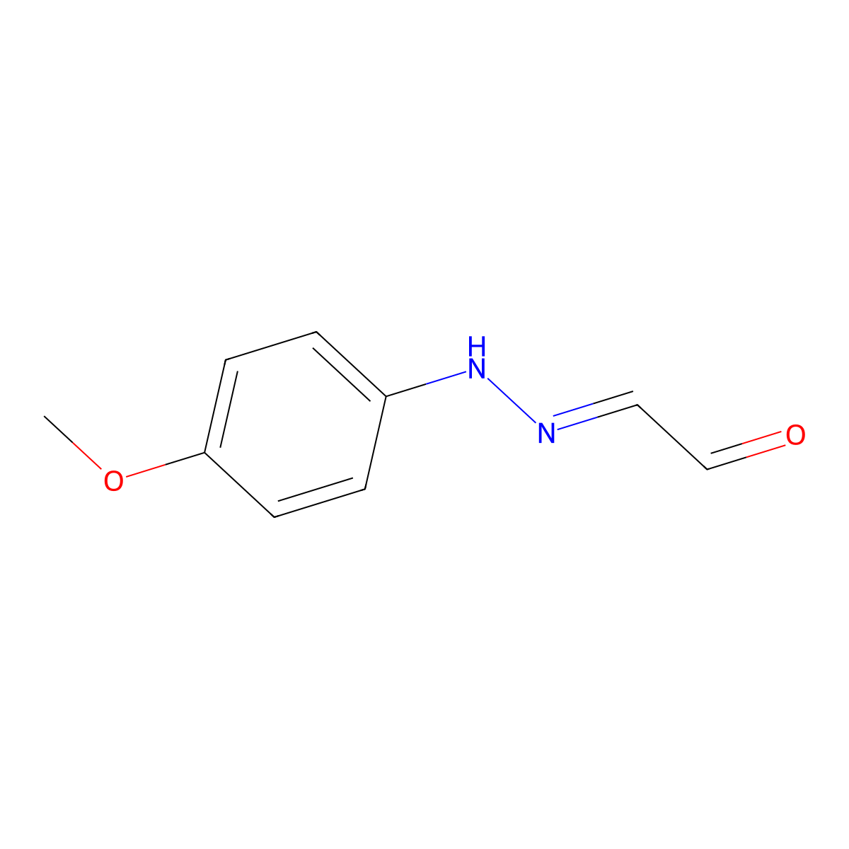 2-(2-(4-Methoxyphenyl)hydrazono)acetaldehyde molecular structure, CAS 1858203-01-6