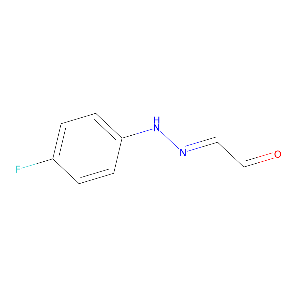 2-(2-(4-Fluorophenyl)hydrazono)acetaldehyde molecular structure, CAS 1858203-02-7