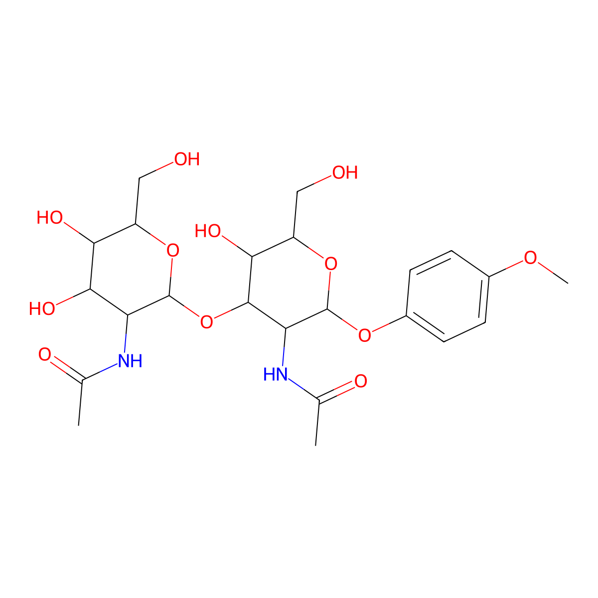 LacDiNAc(I) MP Glycoside molecular structure, CAS 1858223-95-6