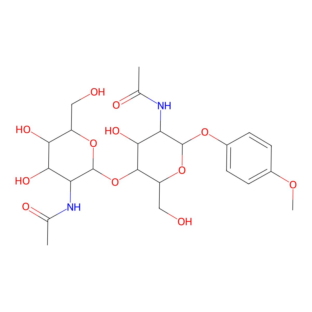 LacDiNAc MP Glycoside molecular structure, CAS 1858224-01-7