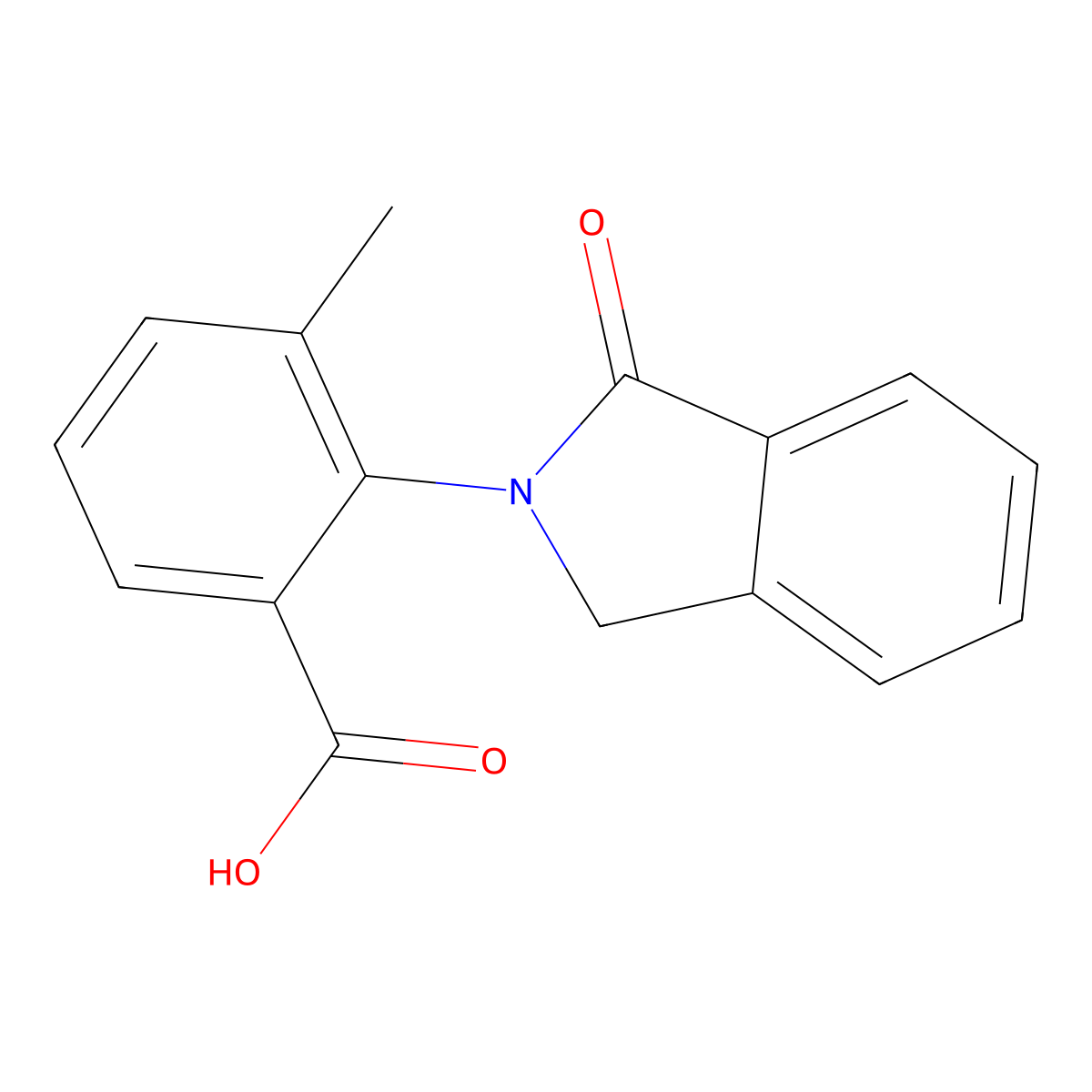 3-Methyl-2-(1-oxo-1,3-dihydro-2H-isoindol-2-yl)benzoic acid molecular structure, CAS 1858240-23-9
