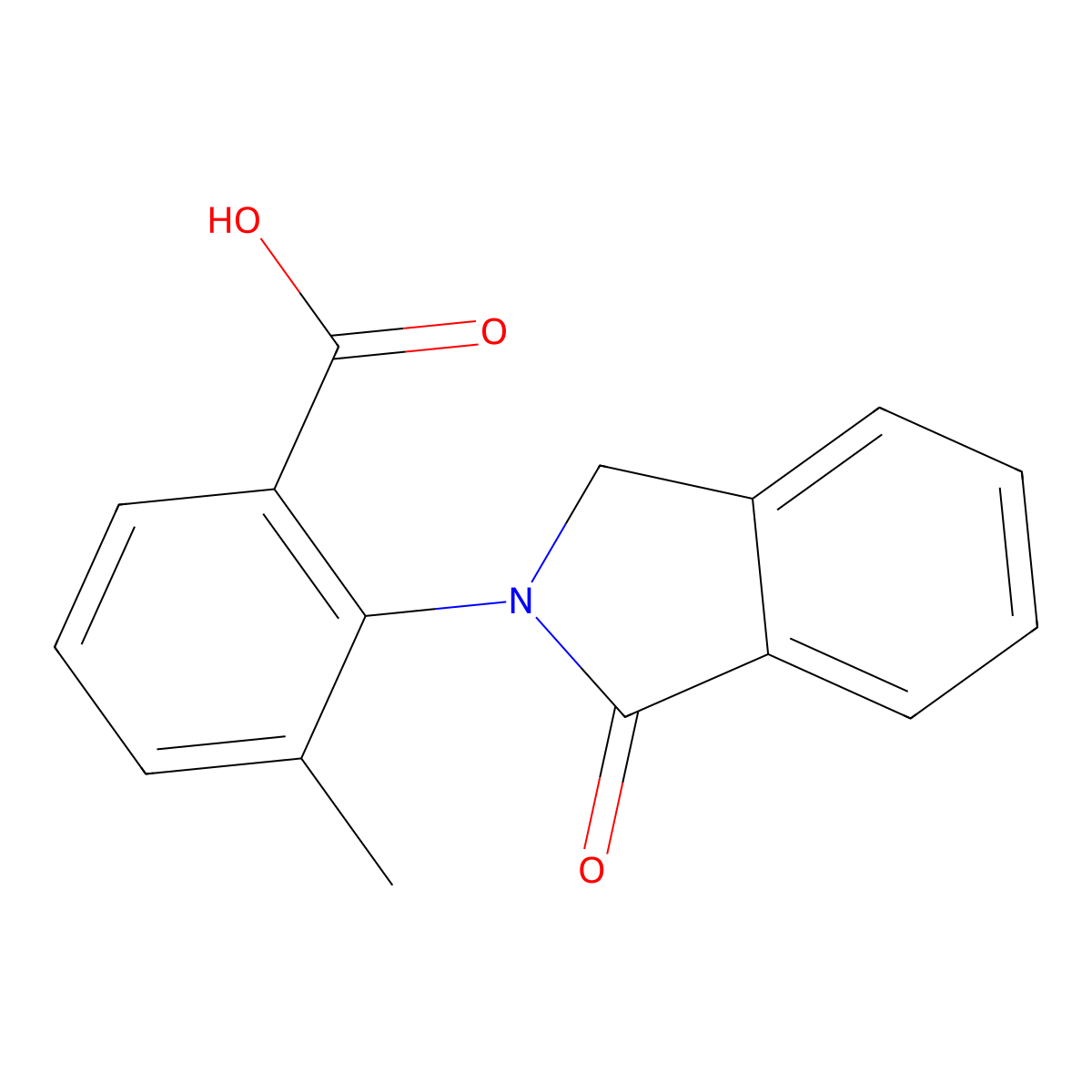 3-Methyl-2-(1-oxo-1,3-dihydro-2H-isoindol-2-yl)benzoic acid molecular structure, CAS 1858240-23-9